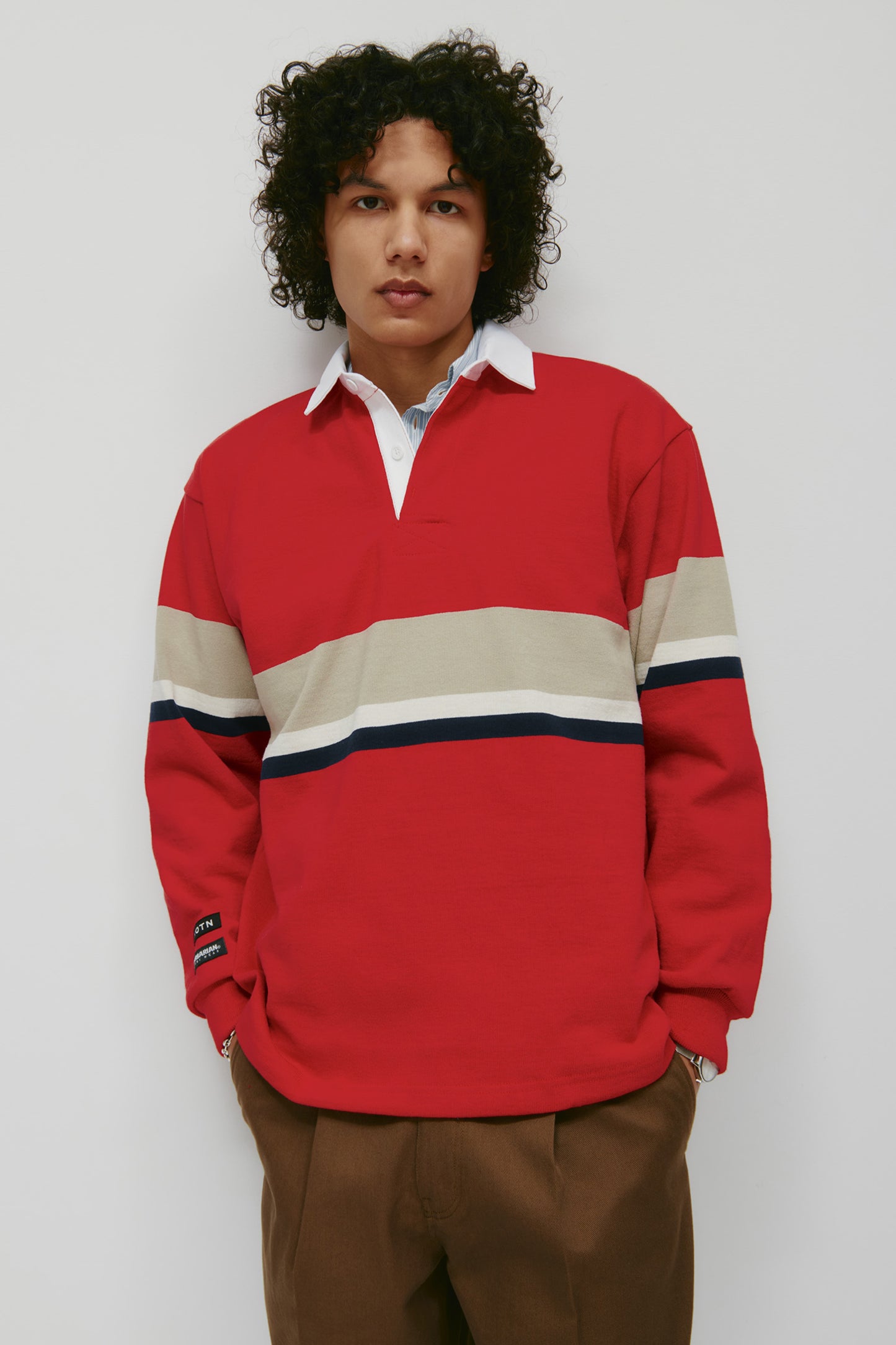 Barbarian Rugby in Dark Red/Taupe/Ivory/Navy