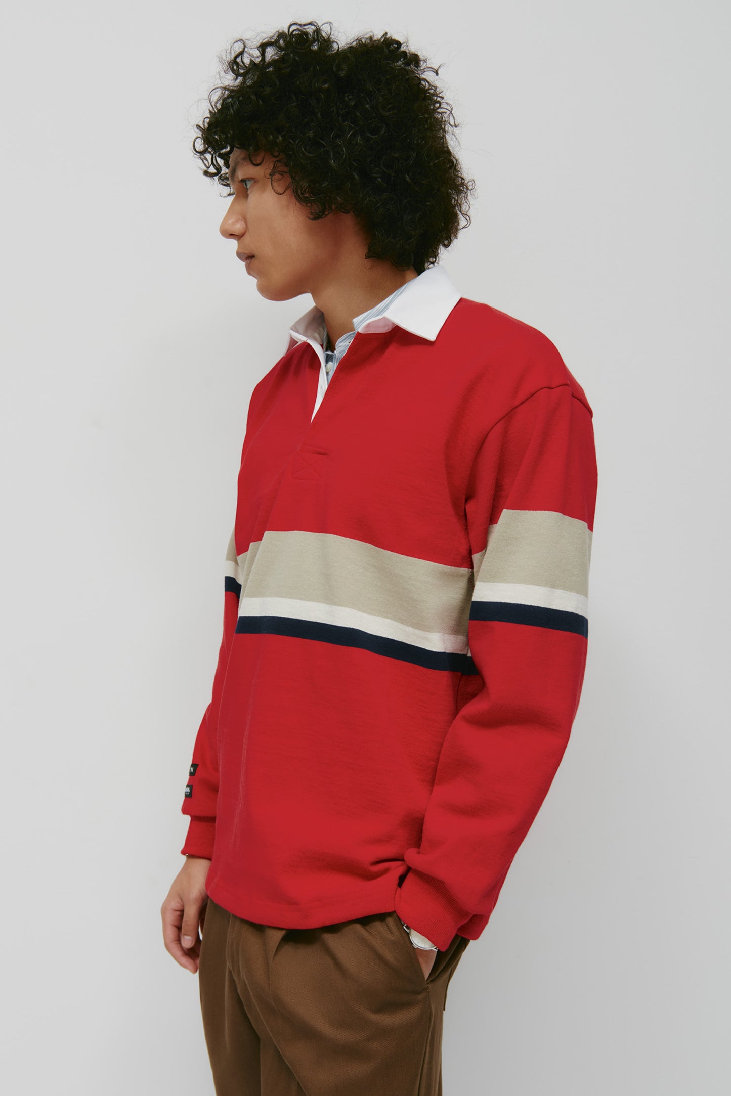 Barbarian Rugby in Dark Red/Taupe/Ivory/Navy