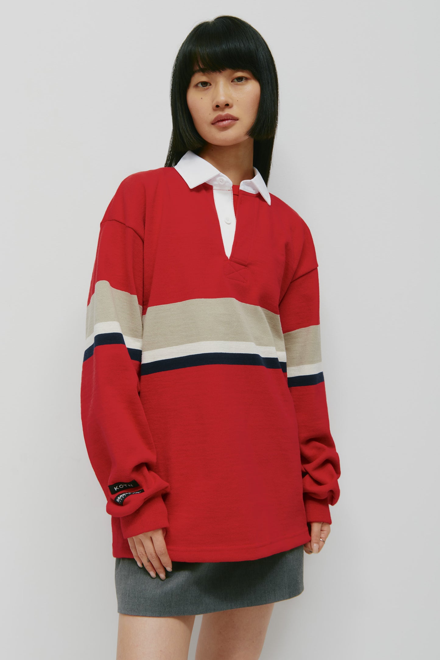 Barbarian Rugby in Dark Red/Taupe/Ivory/Navy
