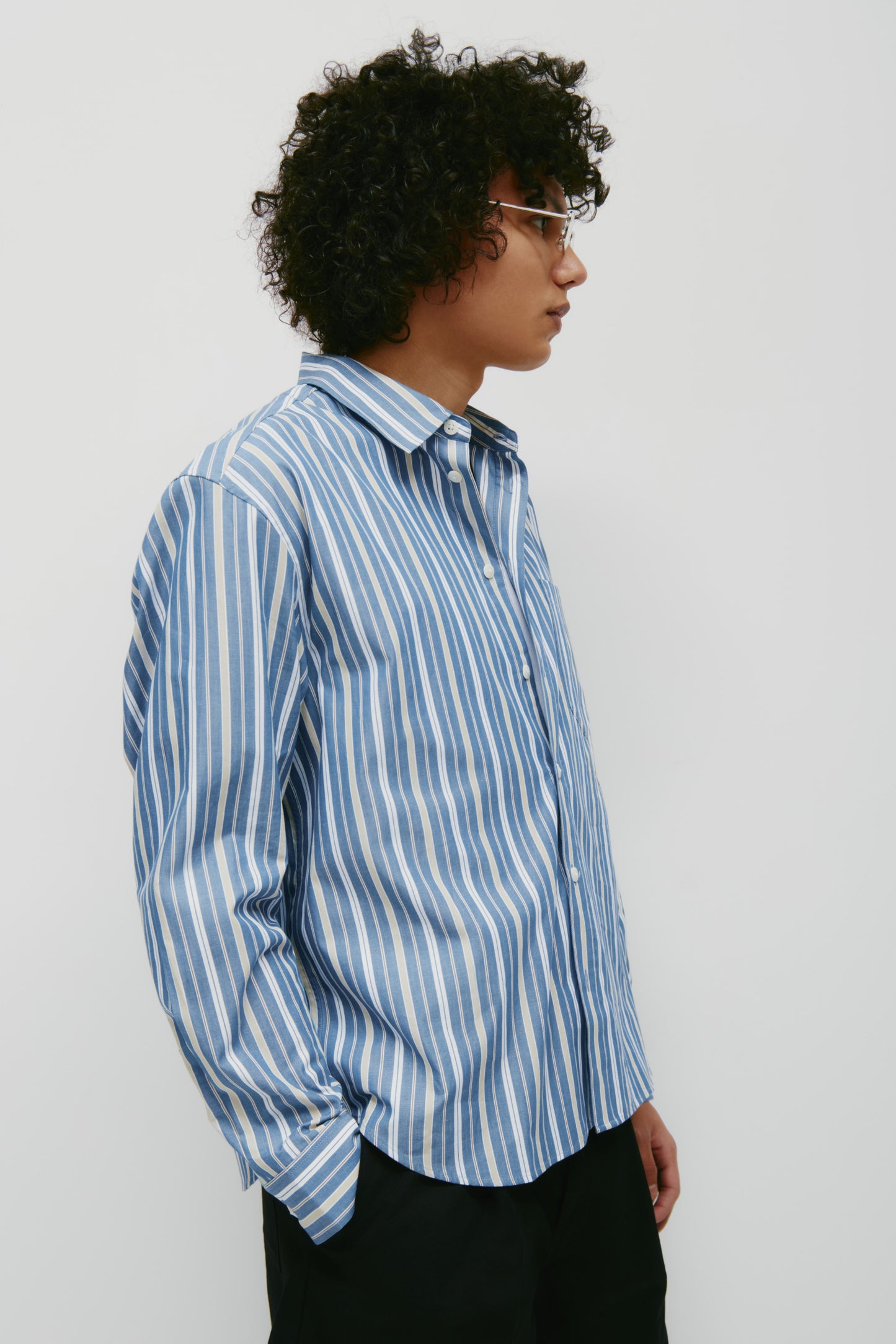 Men's Zia Shirt in Dark Indigo/Yakimo/Safari Stripe