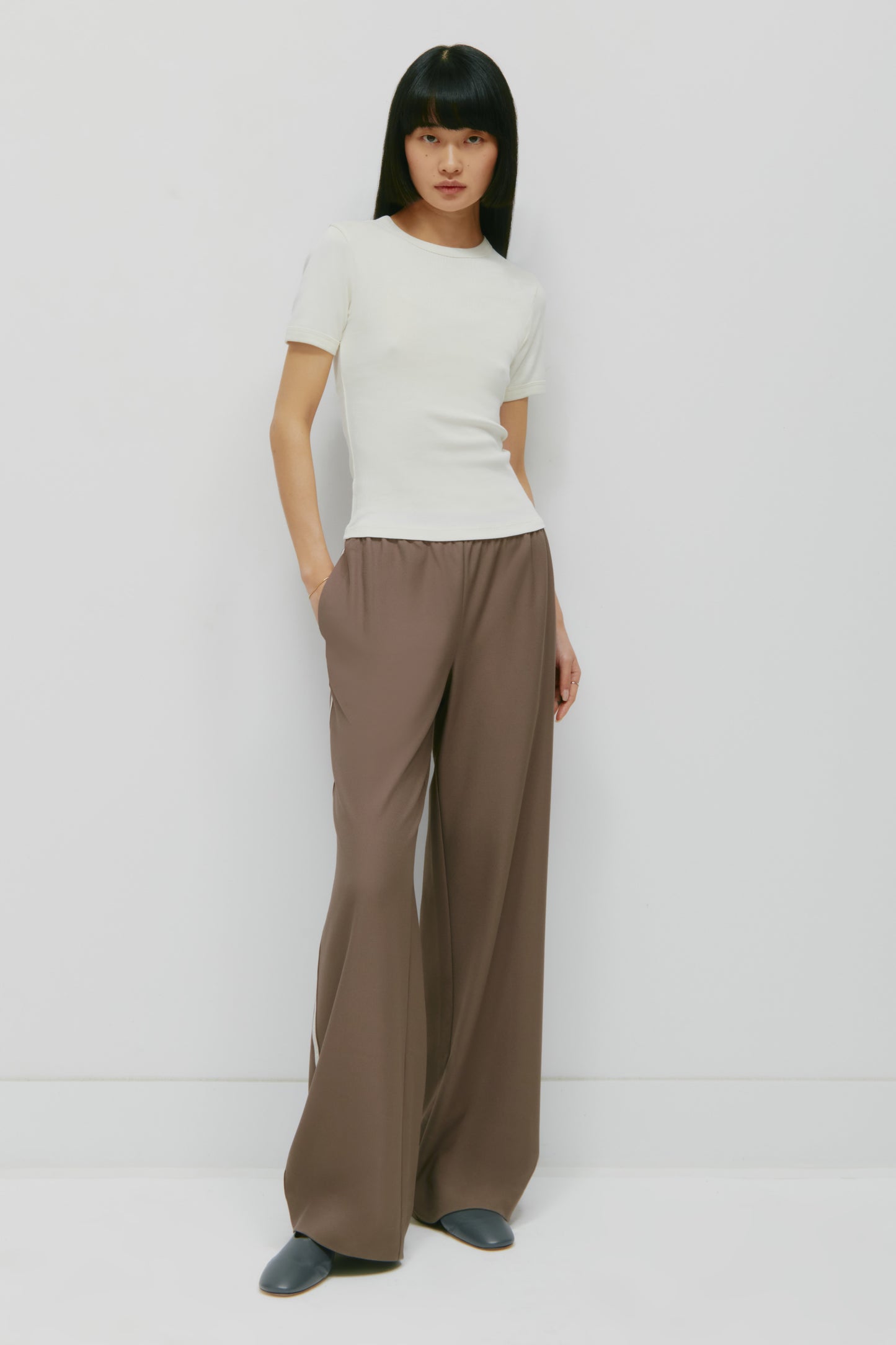 Women's Micro Rib Tee in Marshmallow