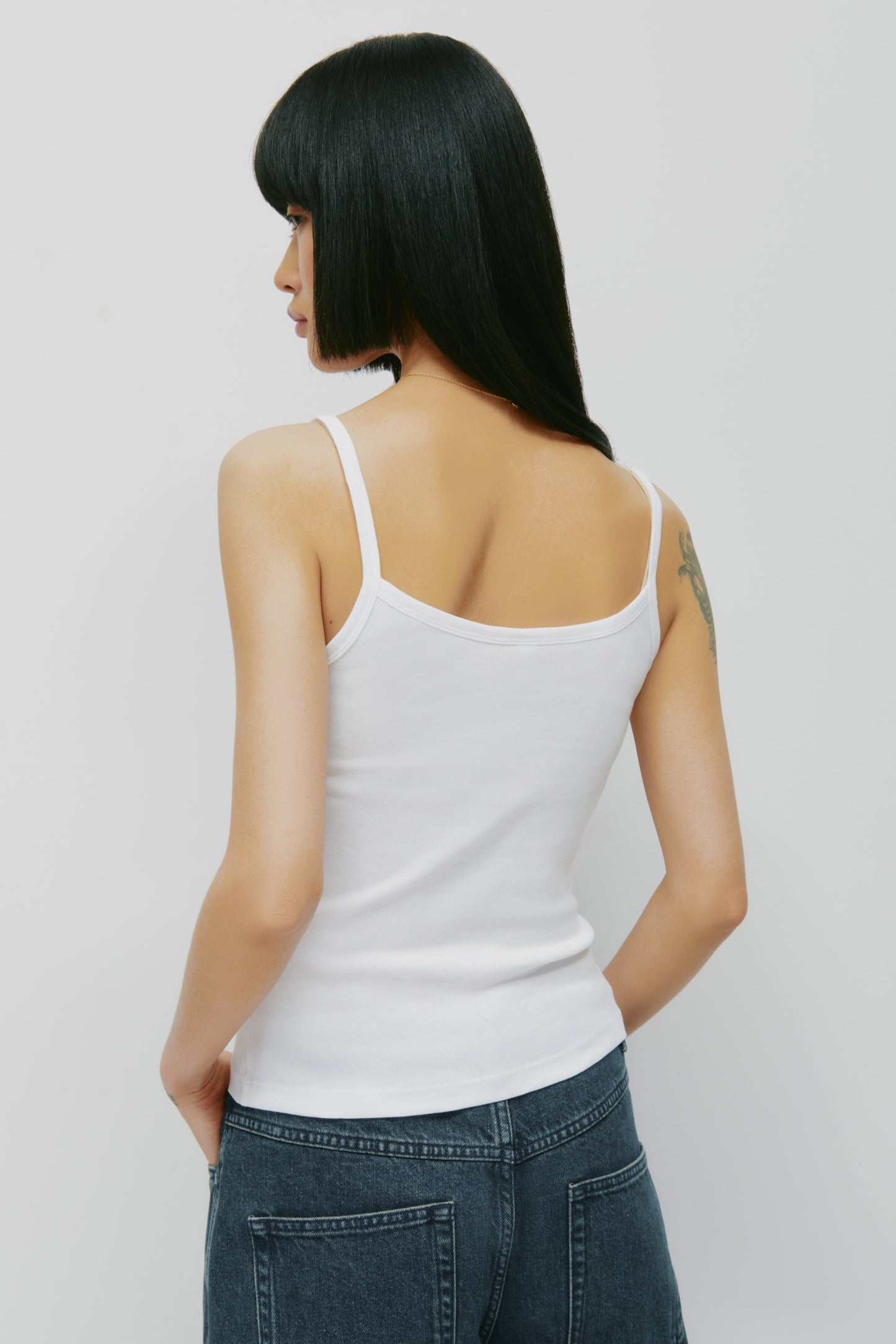 Women's Micro Rib Cami in White