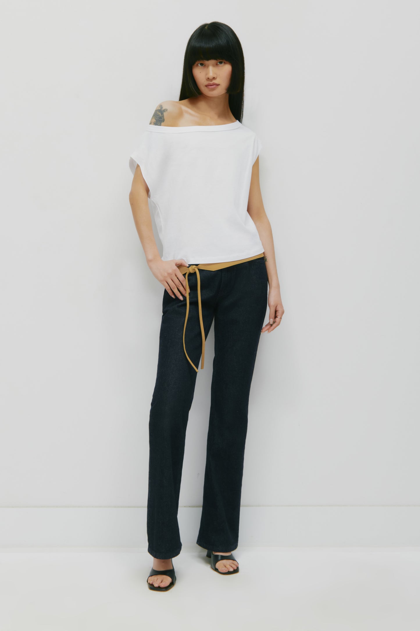 Women's Off Shoulder Tee in White