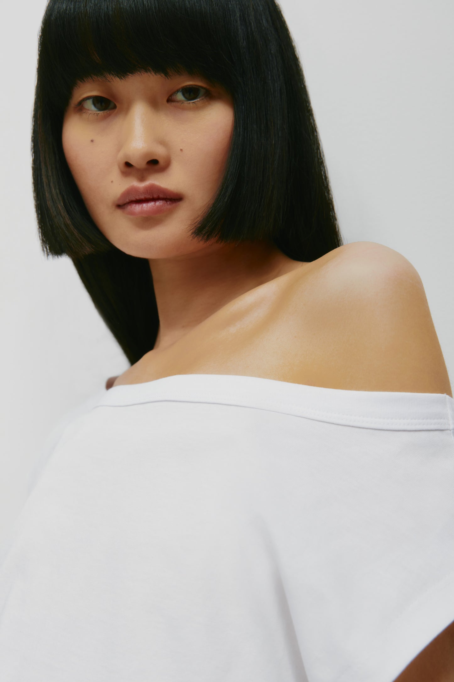 Women's Off Shoulder Tee in White