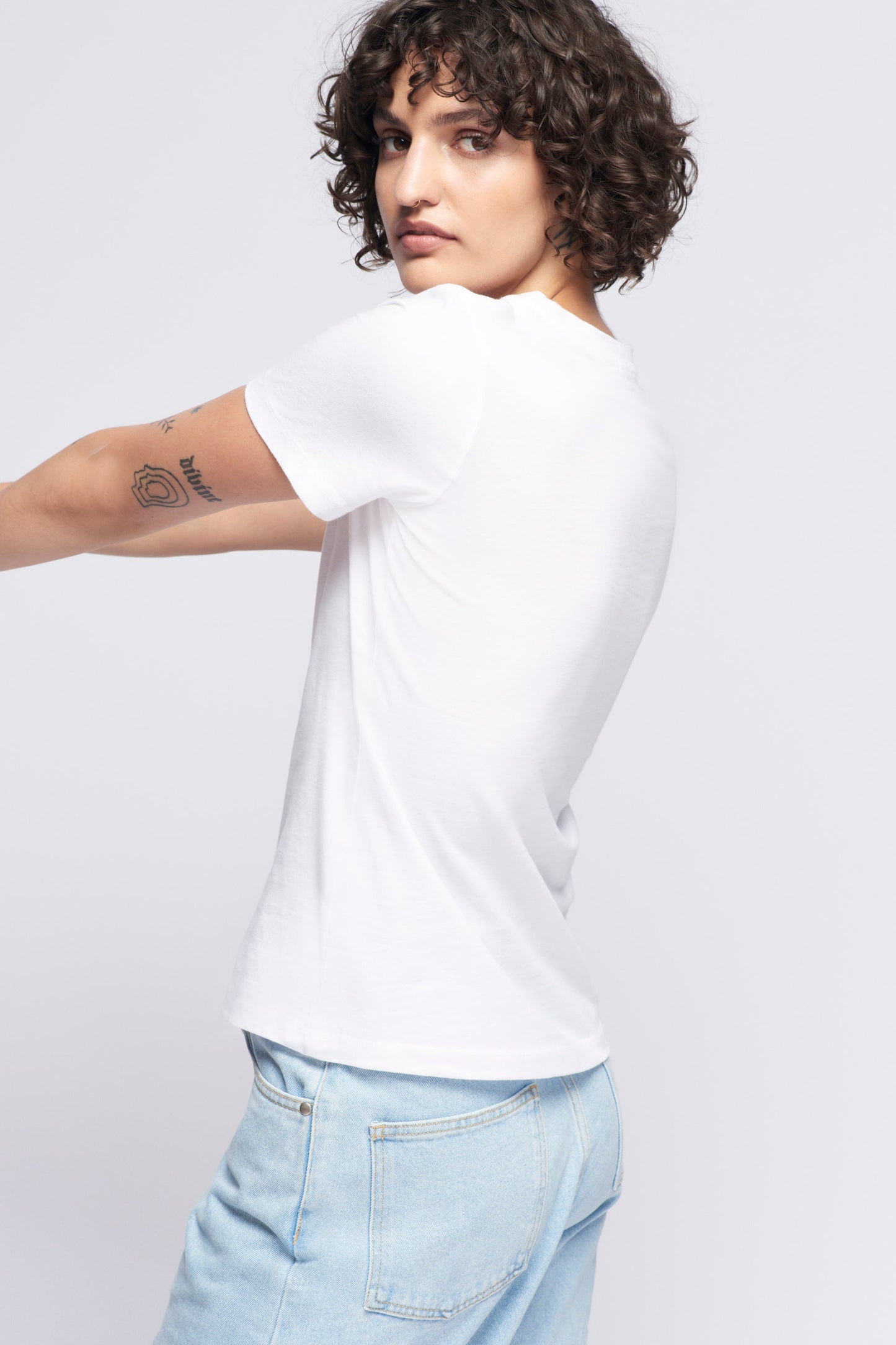 Women's Essential Crew in White