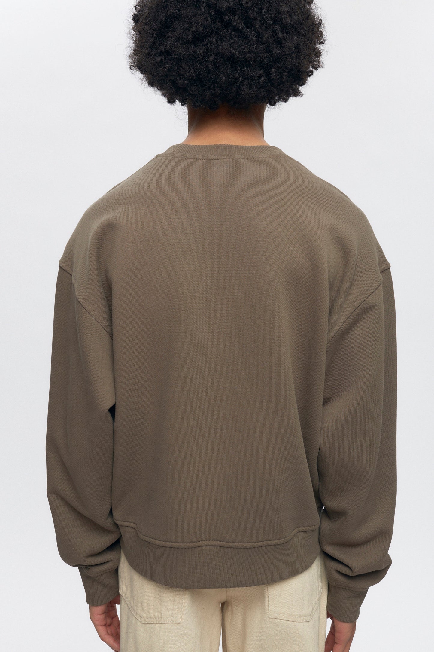 Unisex French Terry Sweatshirt in Dark Taupe