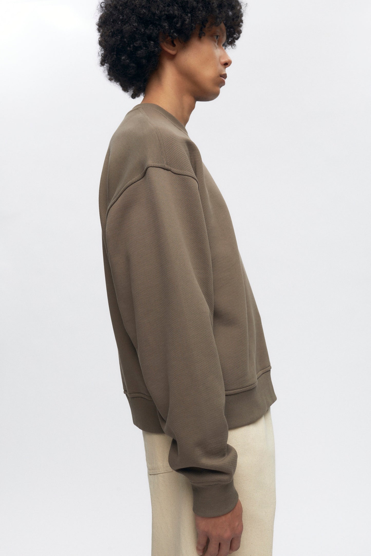 Unisex French Terry Sweatshirt in Dark Taupe