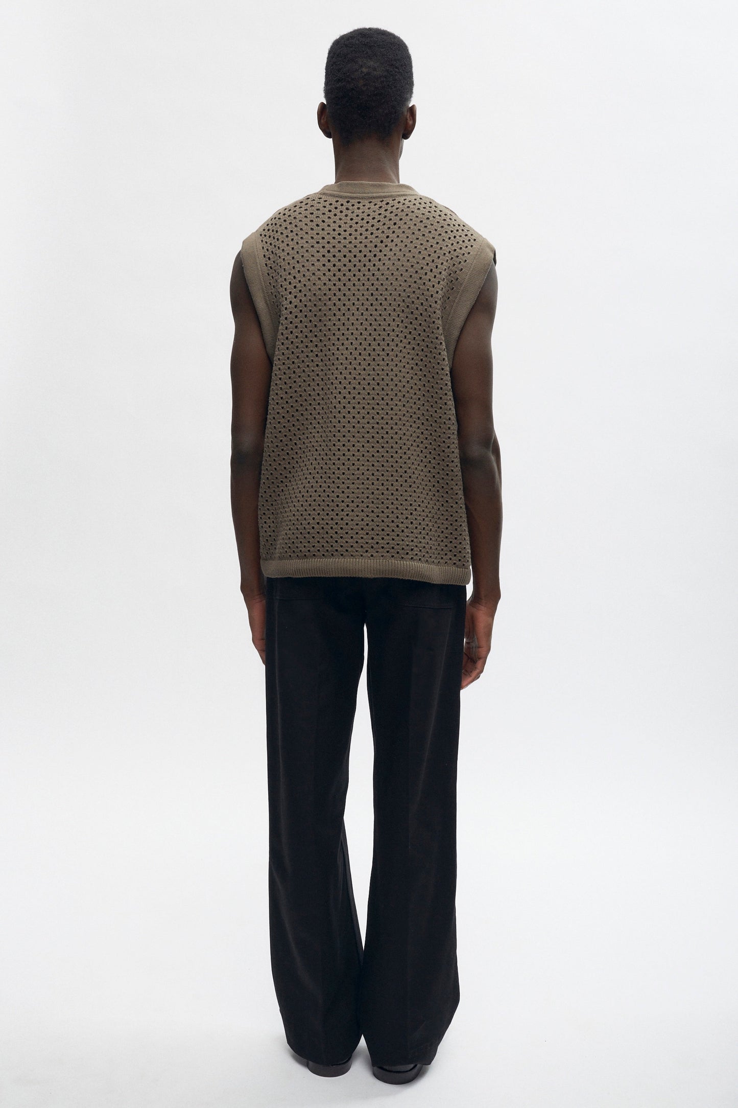 Men's Mina Vest in Dark Taupe