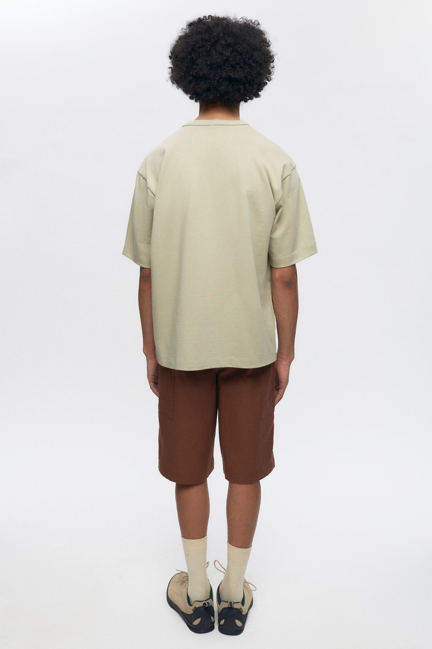 Men's Heavyweight Box Crew in Dune Grass