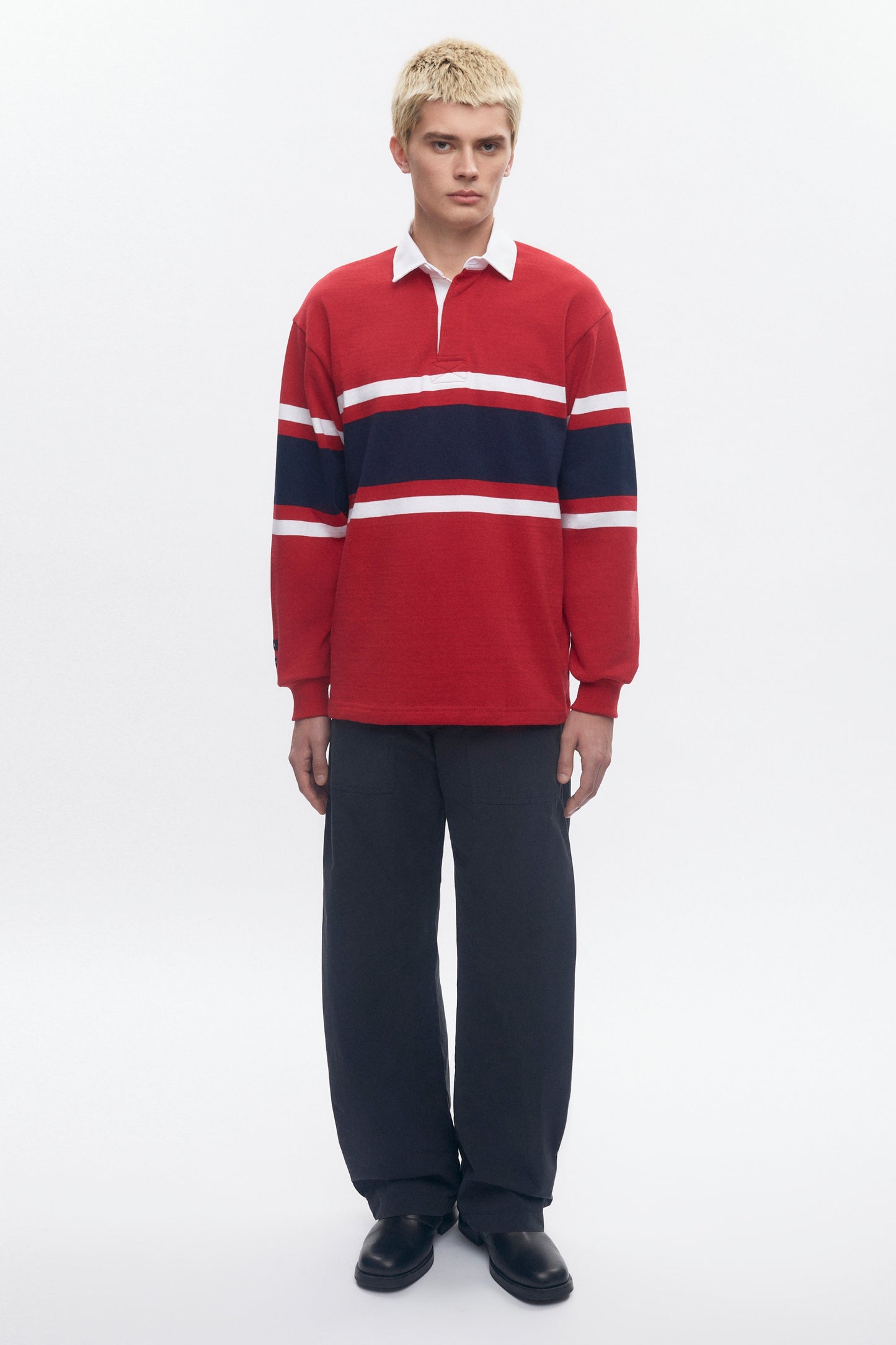 Barbarian Rugby in Dark Red/Navy/White