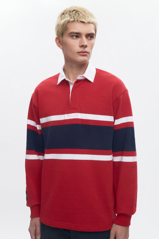 Barbarian Rugby in Dark Red/Navy/White