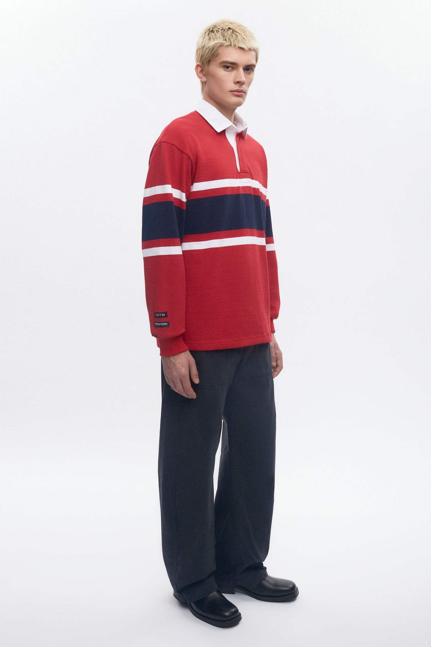 Barbarian Rugby in Dark Red/Navy/White