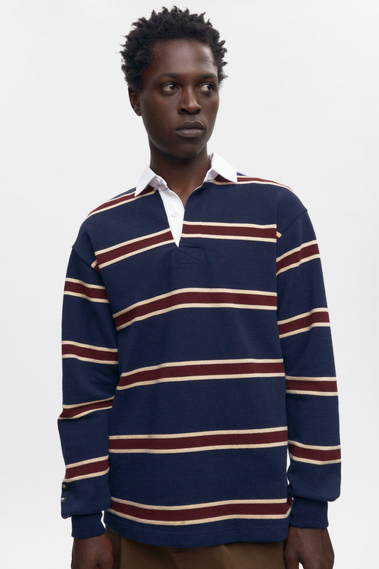 Barbarian Rugby in Harvard/Navy/Beige