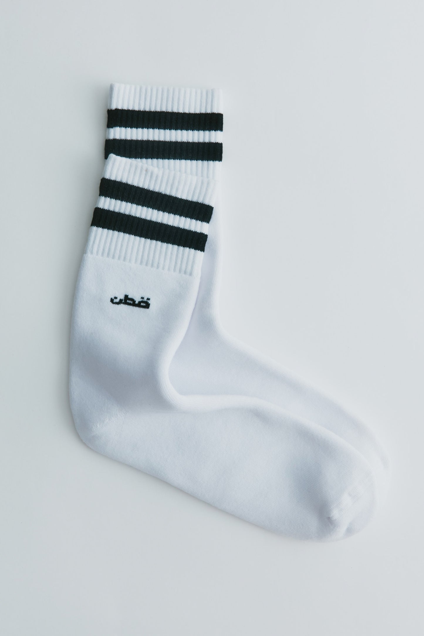 Crew Socks in Black Stripe