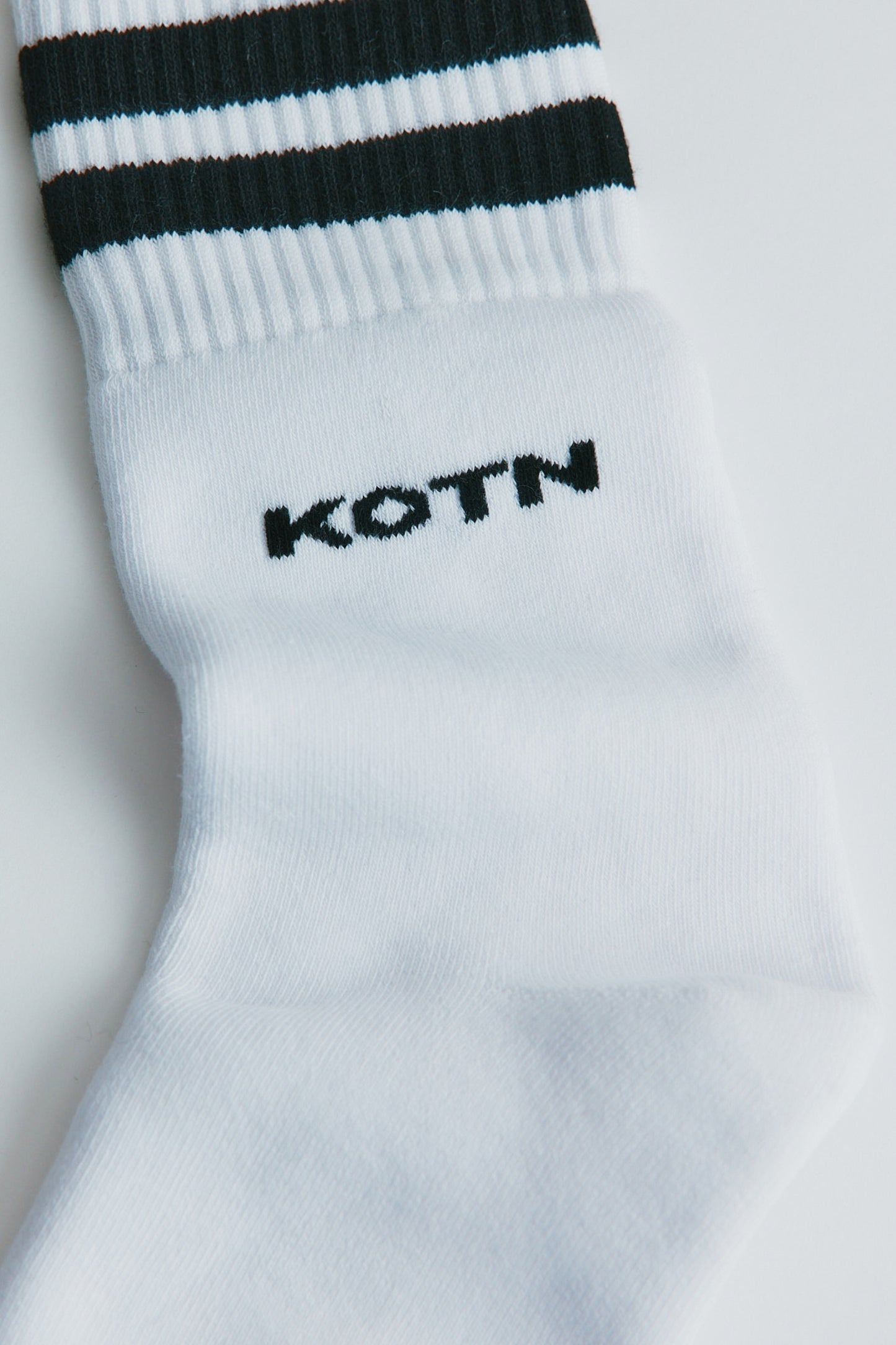 Crew Socks in Black Stripe