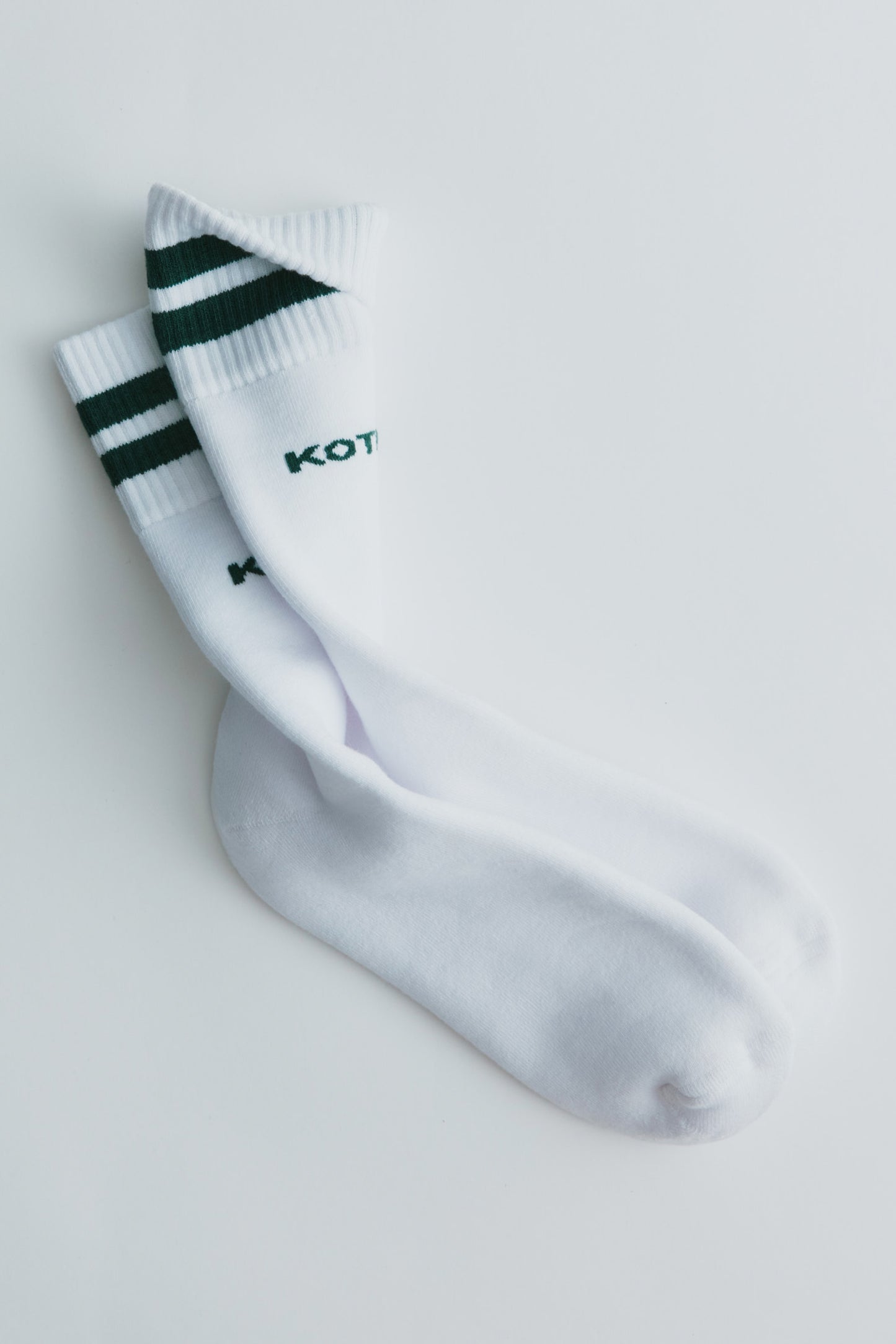 Crew Socks in Bottle Green Stripe