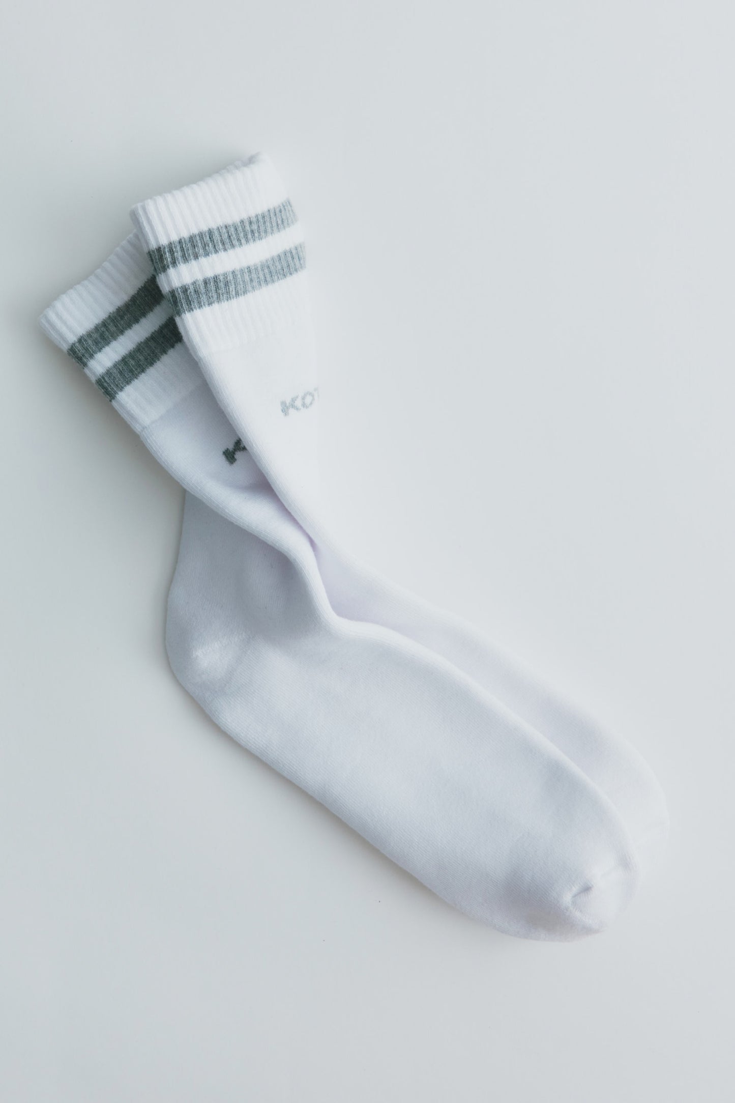 Crew Socks in Grey Mix Stripe
