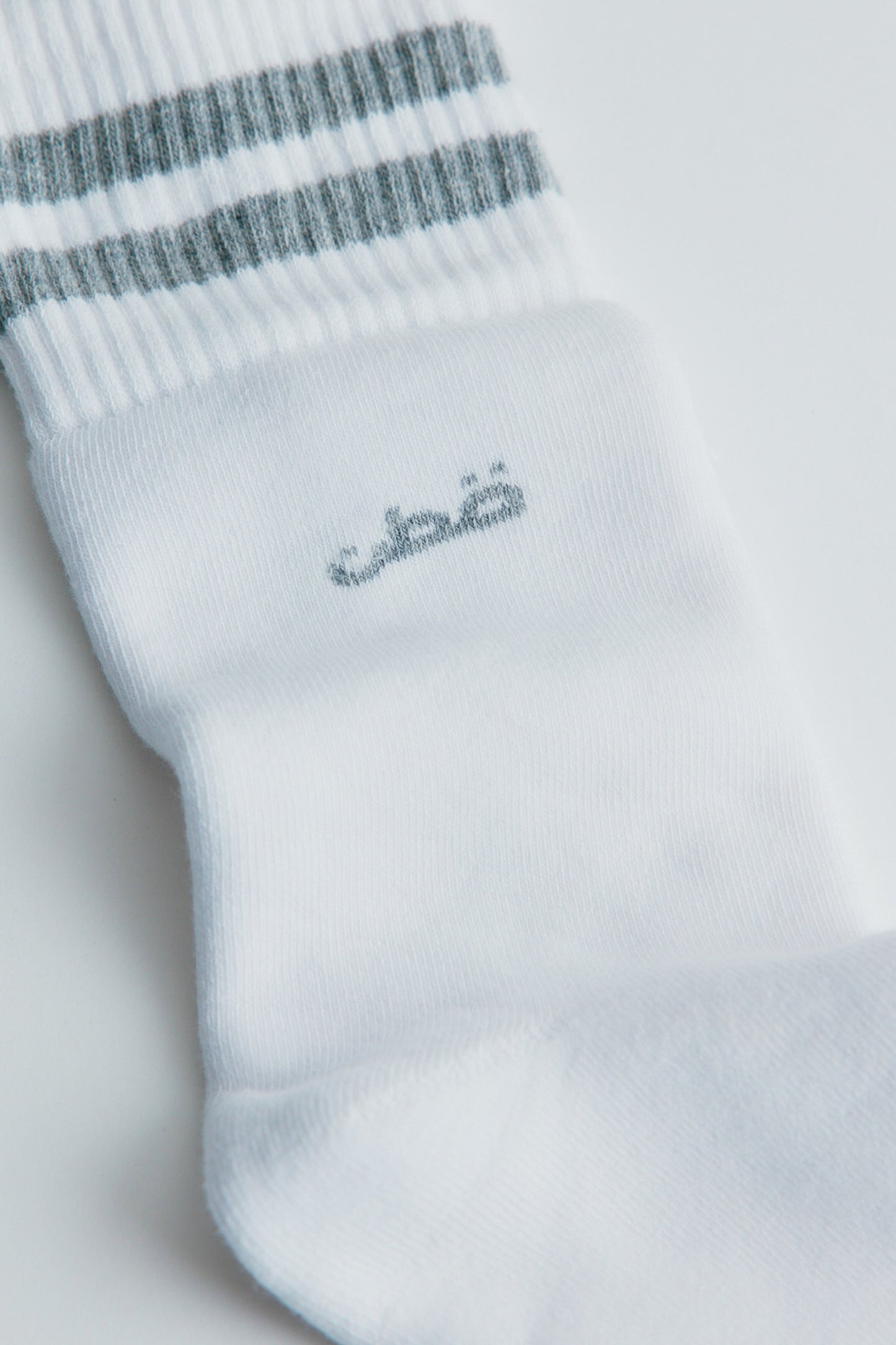 Crew Socks in Grey Mix Stripe