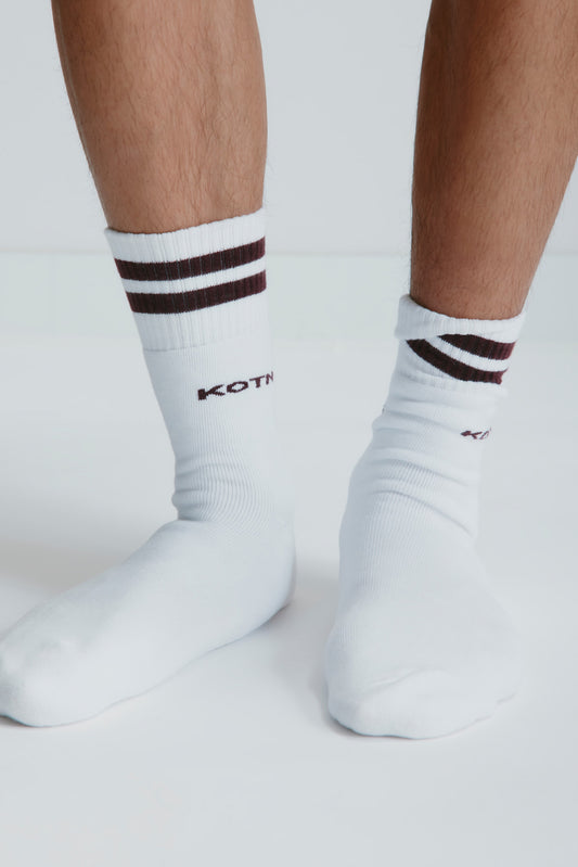 Crew Socks in Harvard Stripe