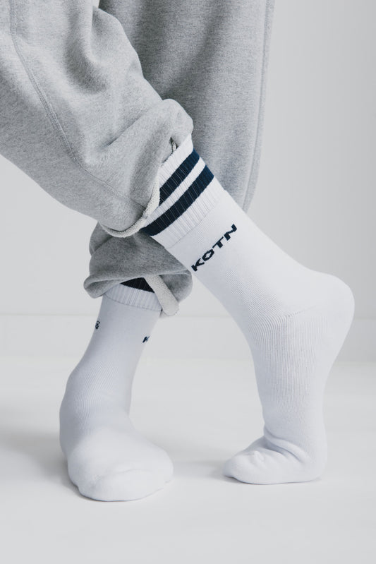 Crew Socks in Midnight Stripe