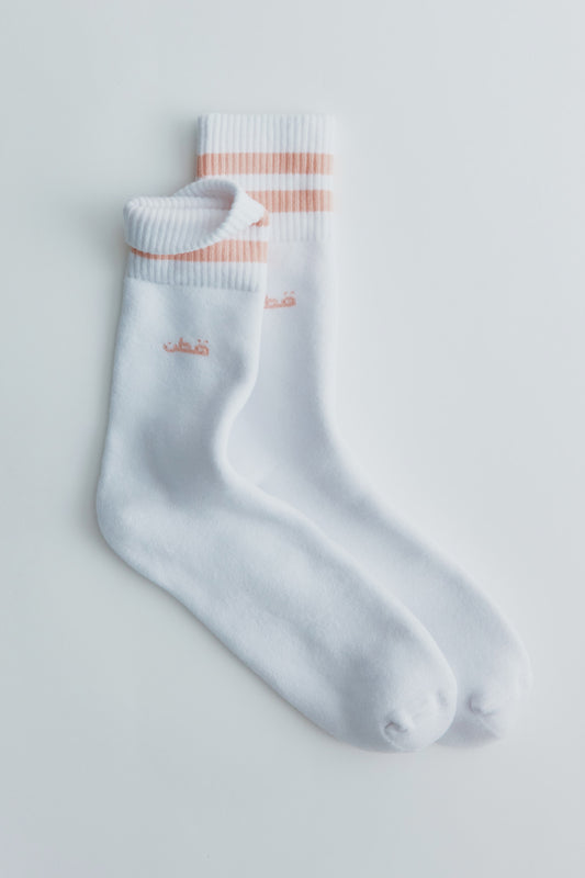 Crew Socks in Rose Stripe