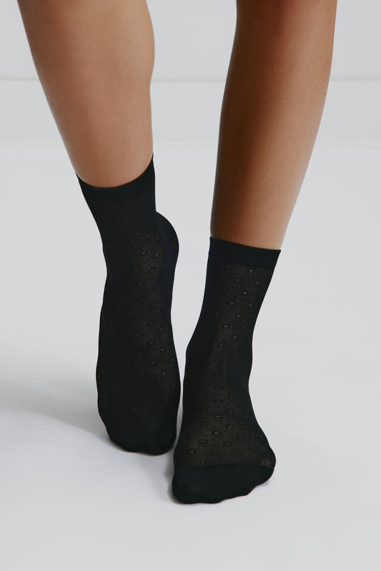 Dotty Socks in Black