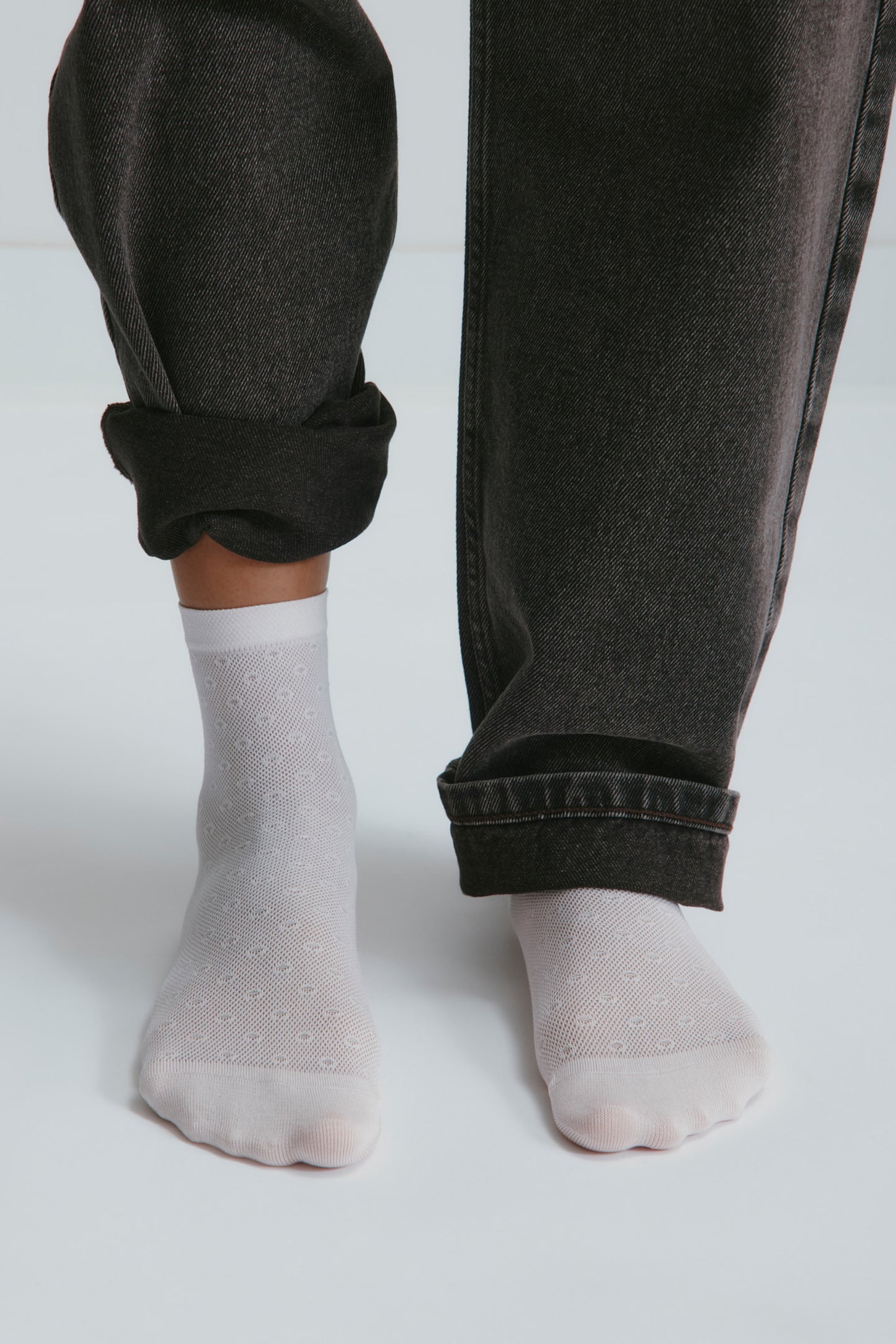 Dotty Socks in Pink Frost