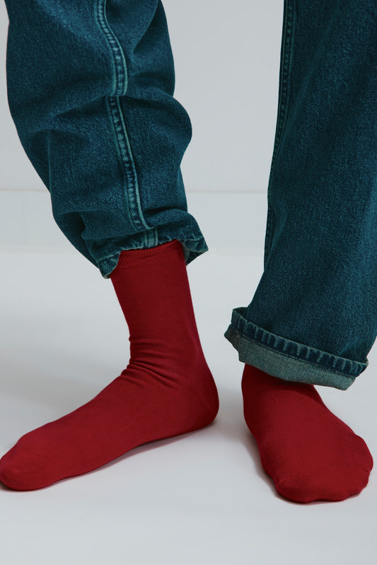 Dress Socks in Jester Red