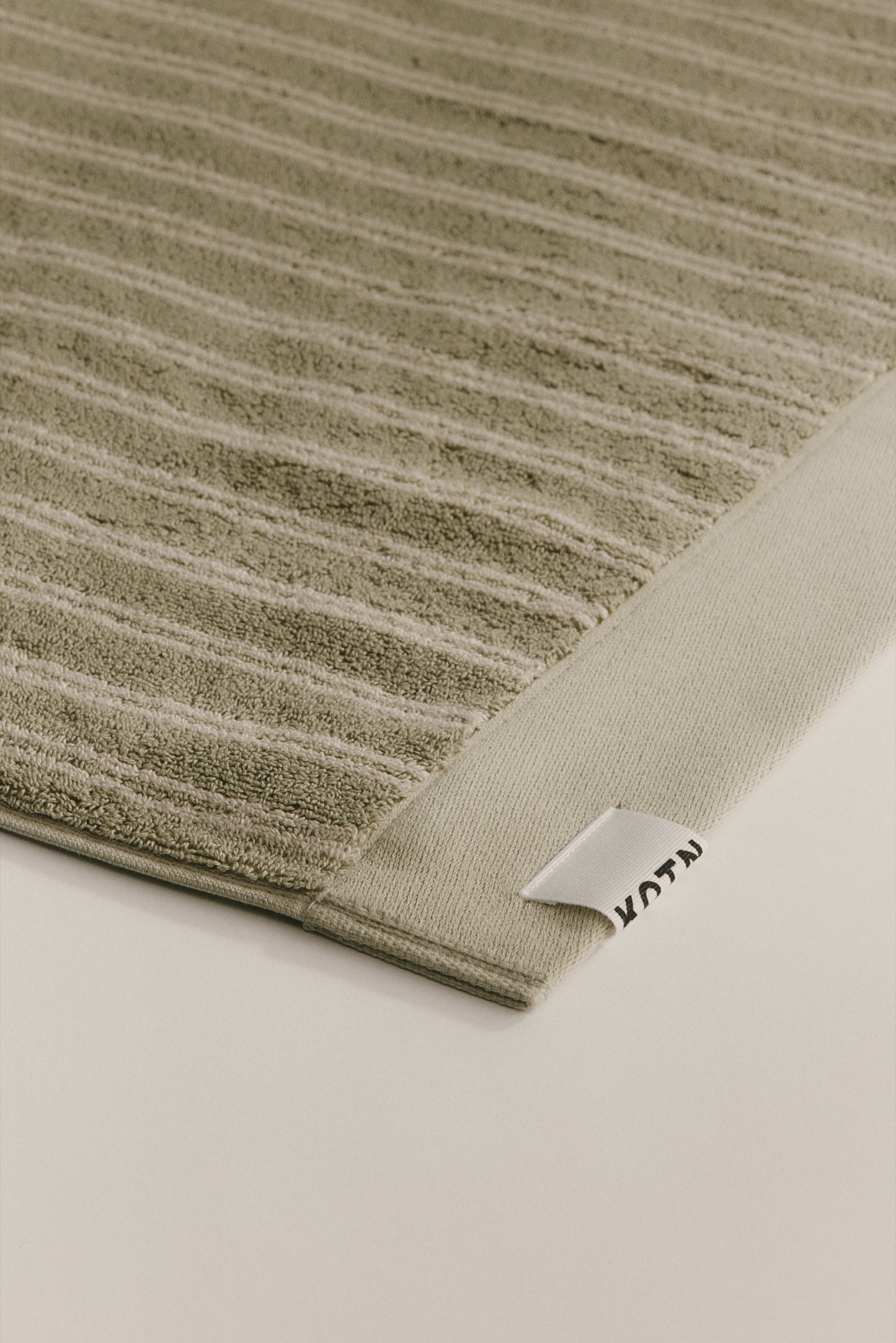 Egyptian Cotton Hand Towel (2 Pack) in Sage/Natural Stripe