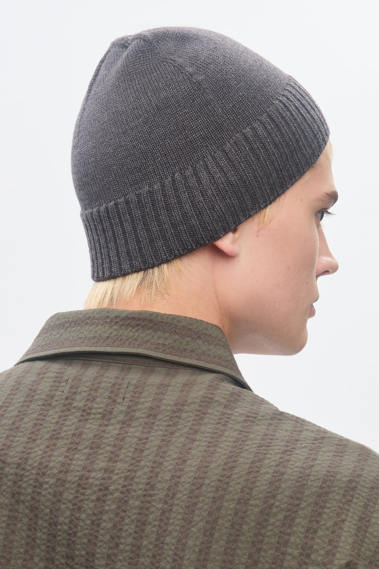 Elba Merino Beanie in Charcoal Melange