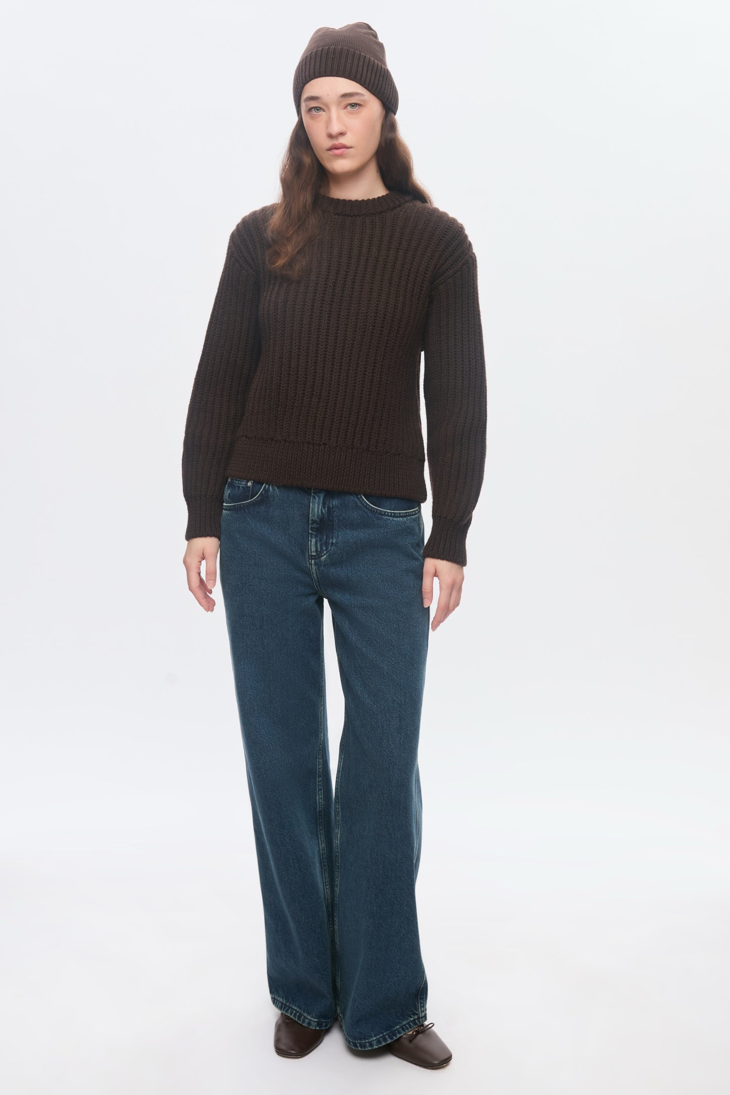 Elba Merino Beanie in Coffee Bean