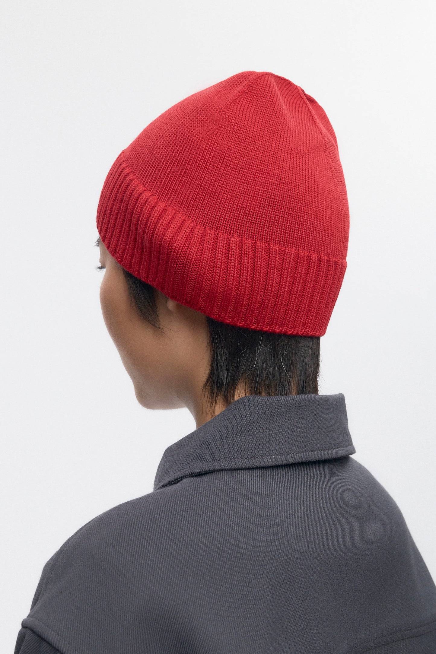 Elba Merino Beanie in Fiery Red