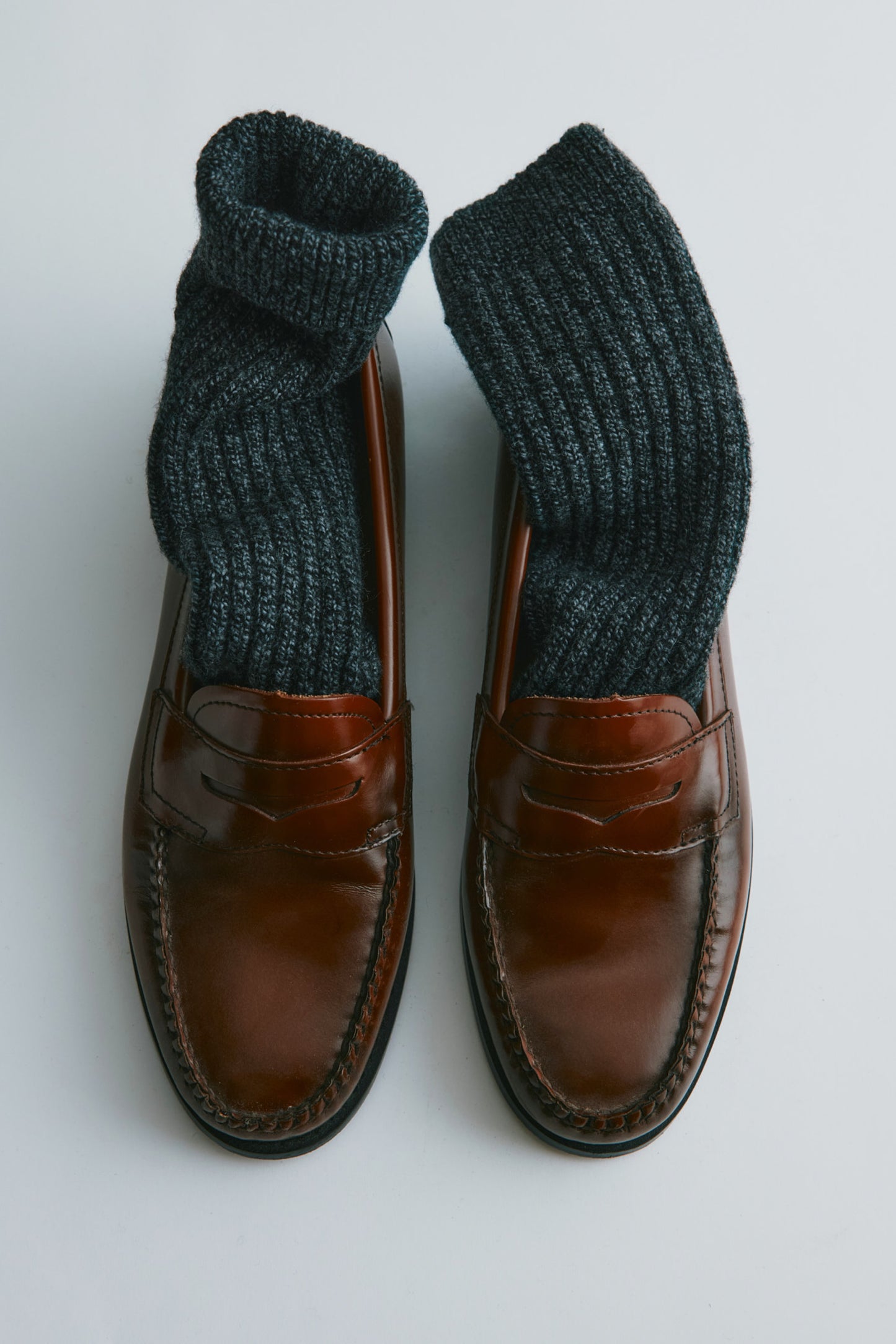 Highlands Sweater Socks in Black/Charcoal