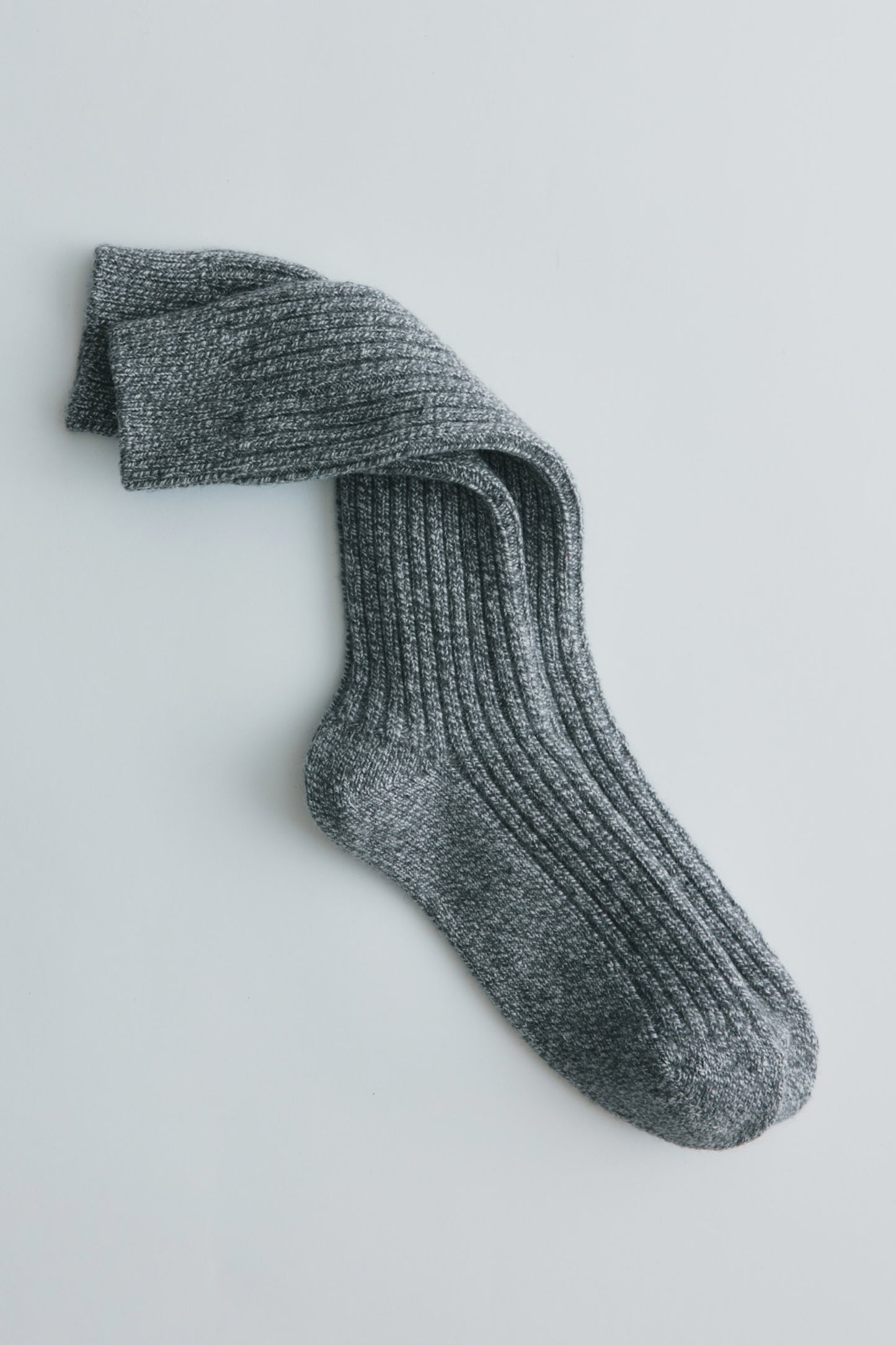 Highlands Sweater Socks in Charcoal/Oat Melange