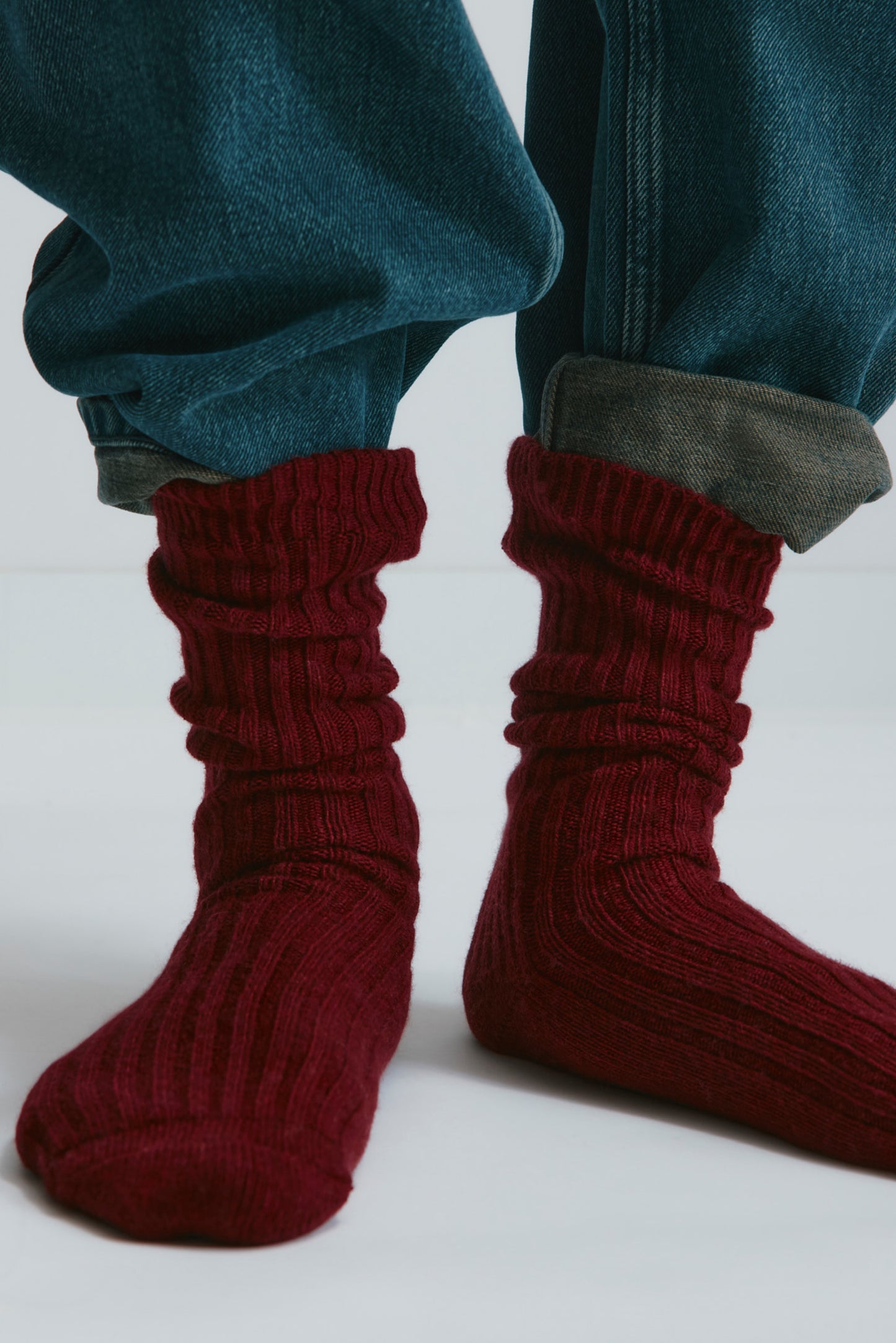 Highlands Sweater Socks in Sunstar Red