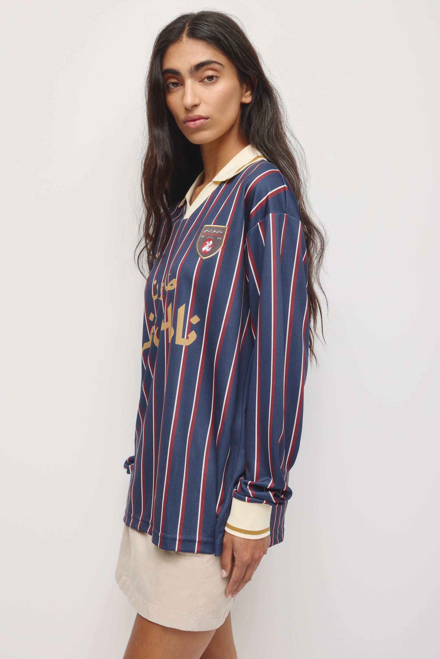Kotn LS Soccer Jersey in Deep Ocean/Carmine/Birch