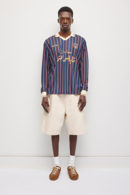 Kotn LS Soccer Jersey in Deep Ocean/Carmine/Birch