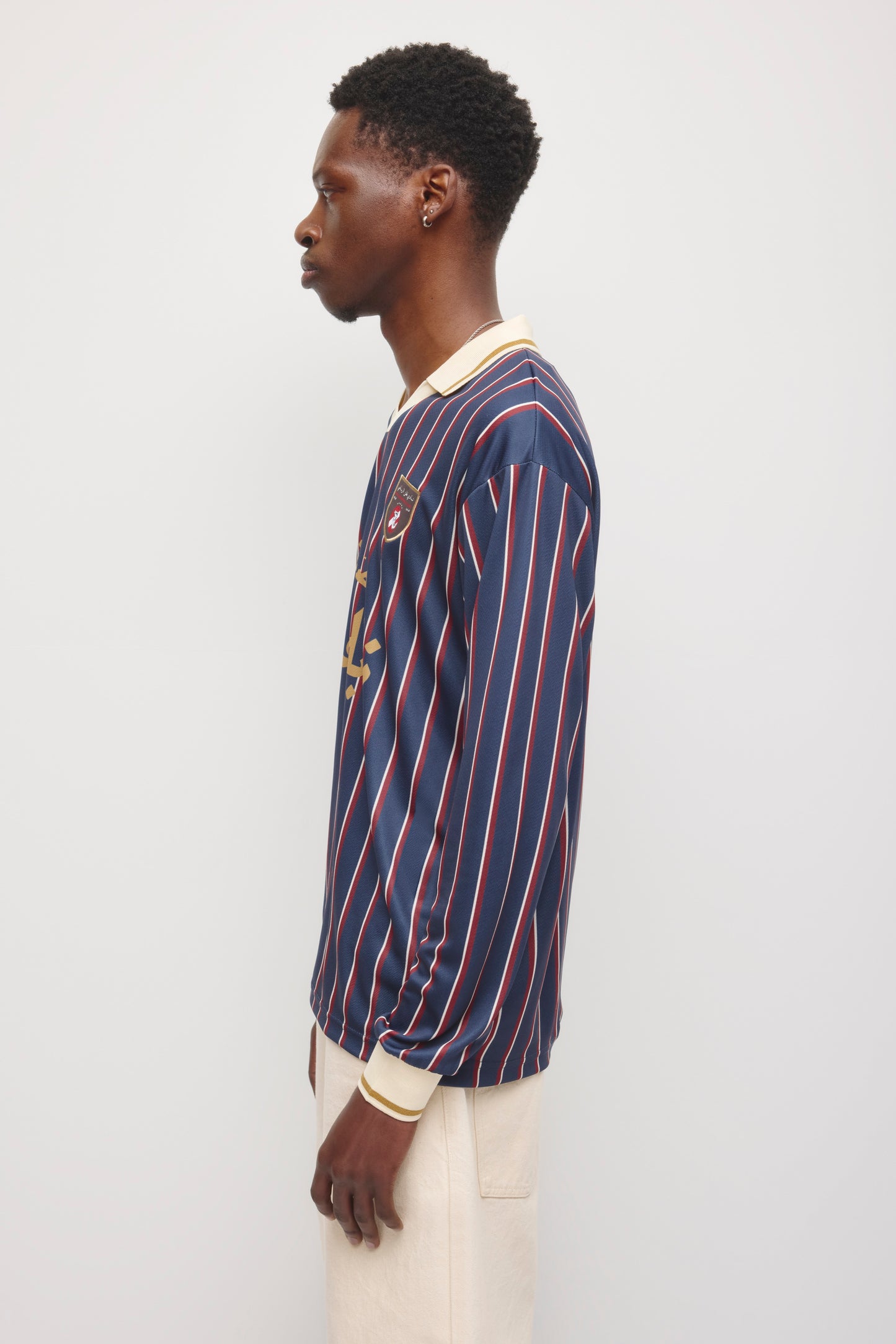 Kotn LS Soccer Jersey in Deep Ocean/Carmine/Birch