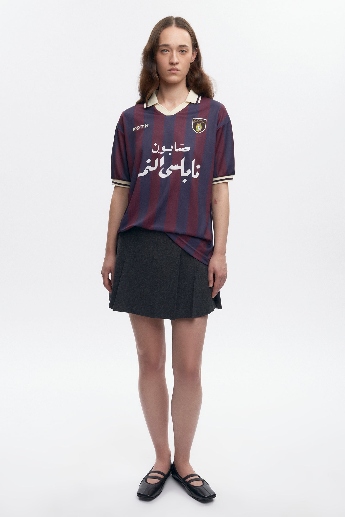 Kotn SS Soccer Jersey in Plum/Navy