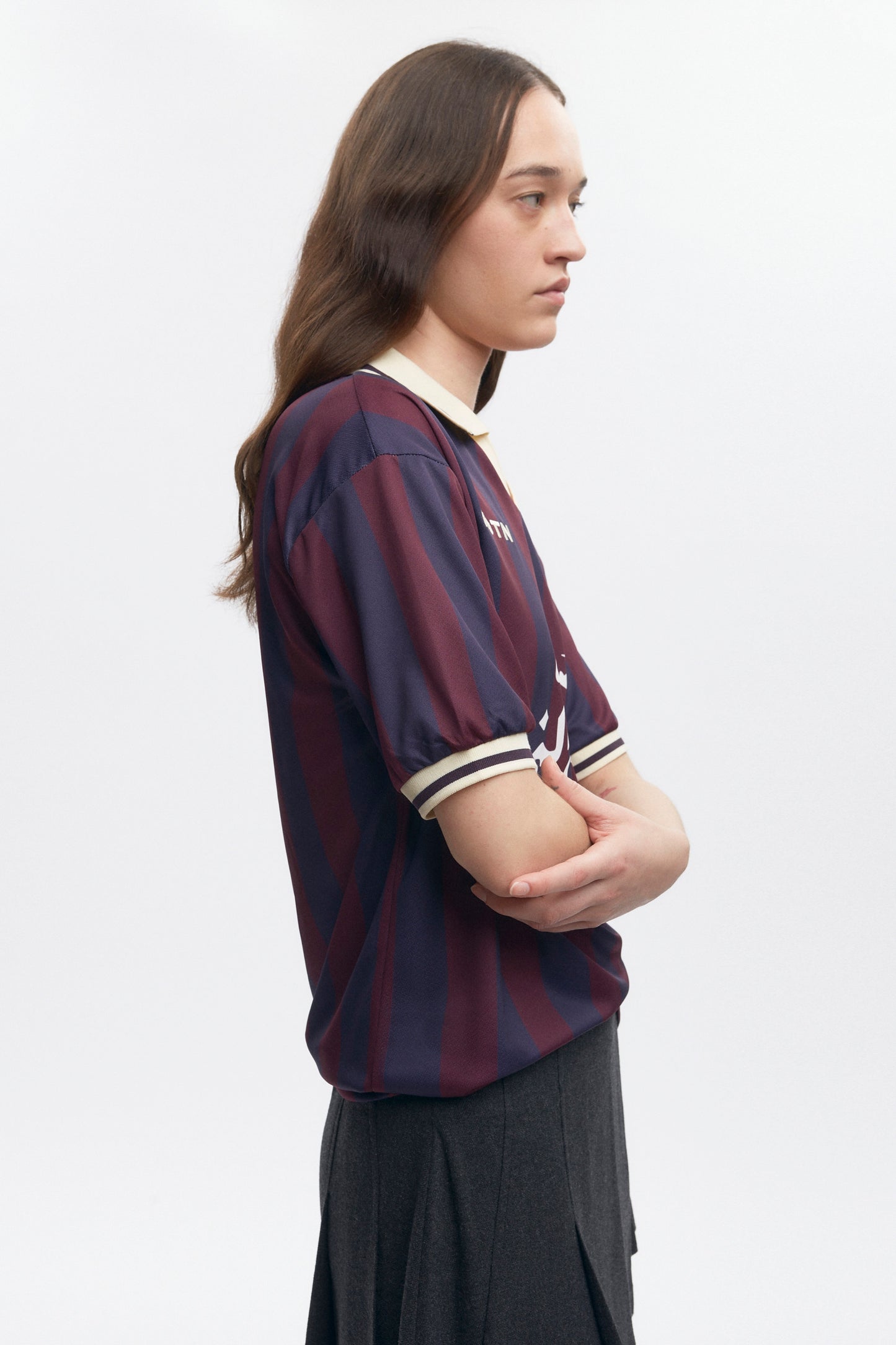 Kotn SS Soccer Jersey in Plum/Navy