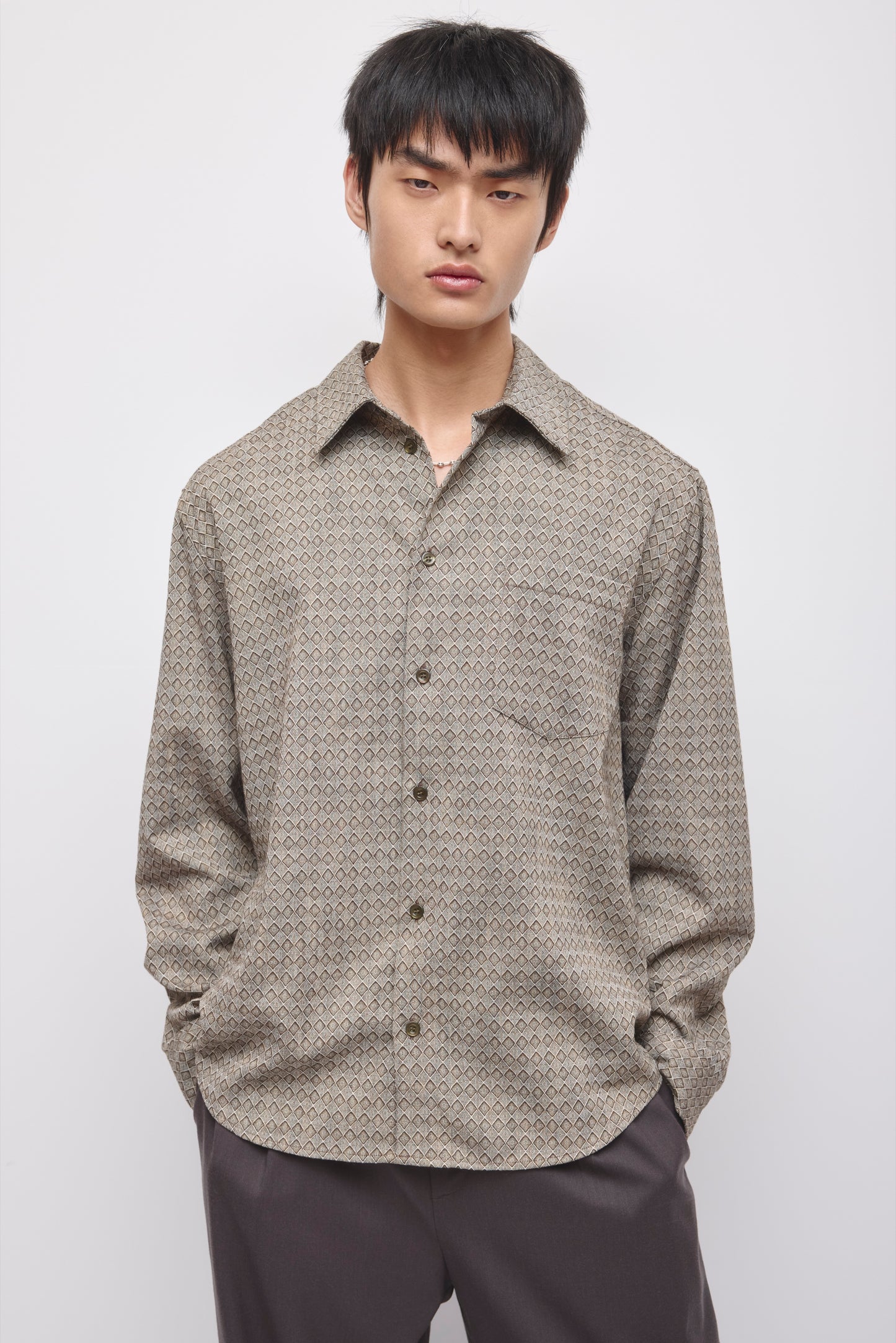 Men's Afa Shirt in Truffle Print
