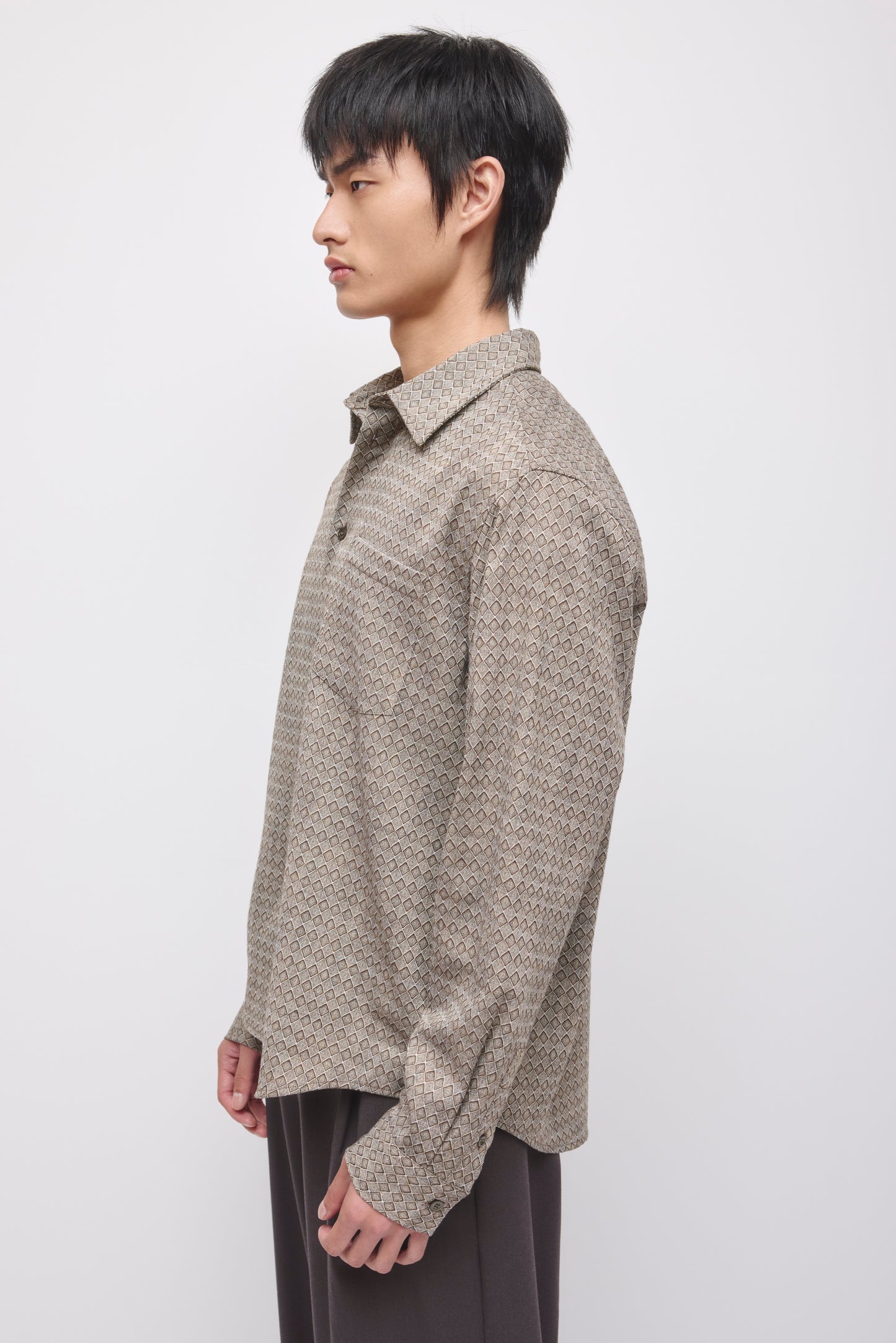 Men's Afa Shirt in Truffle Print
