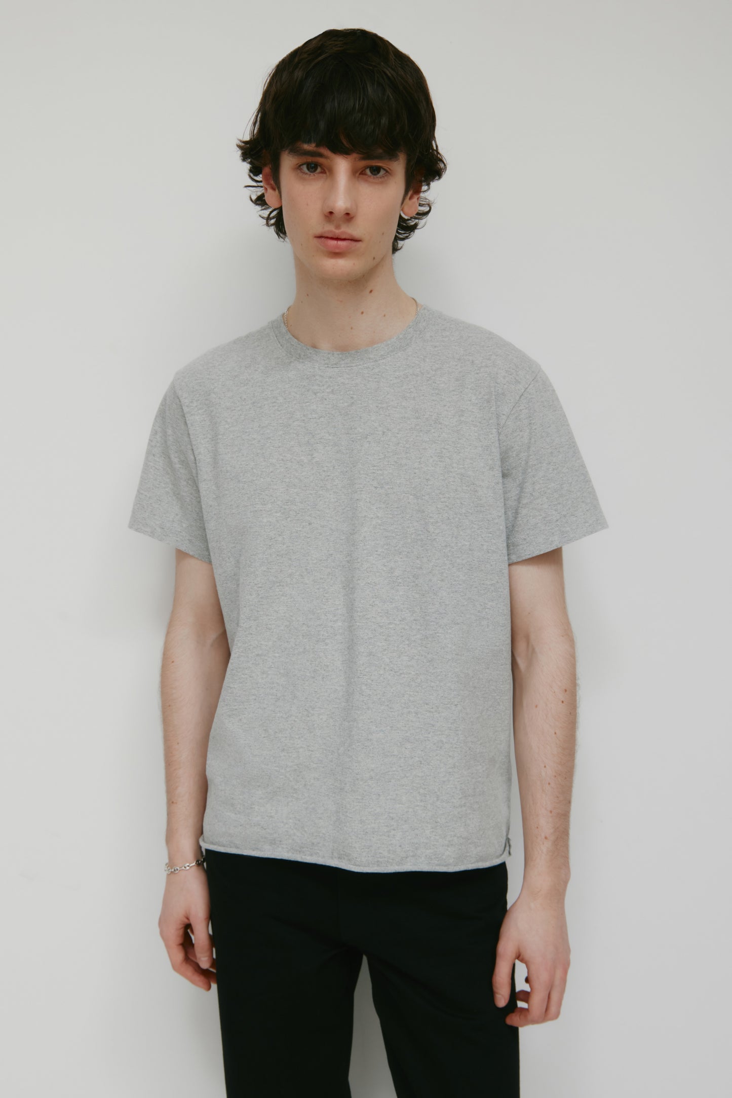 Men's Band Tee in Heather Grey