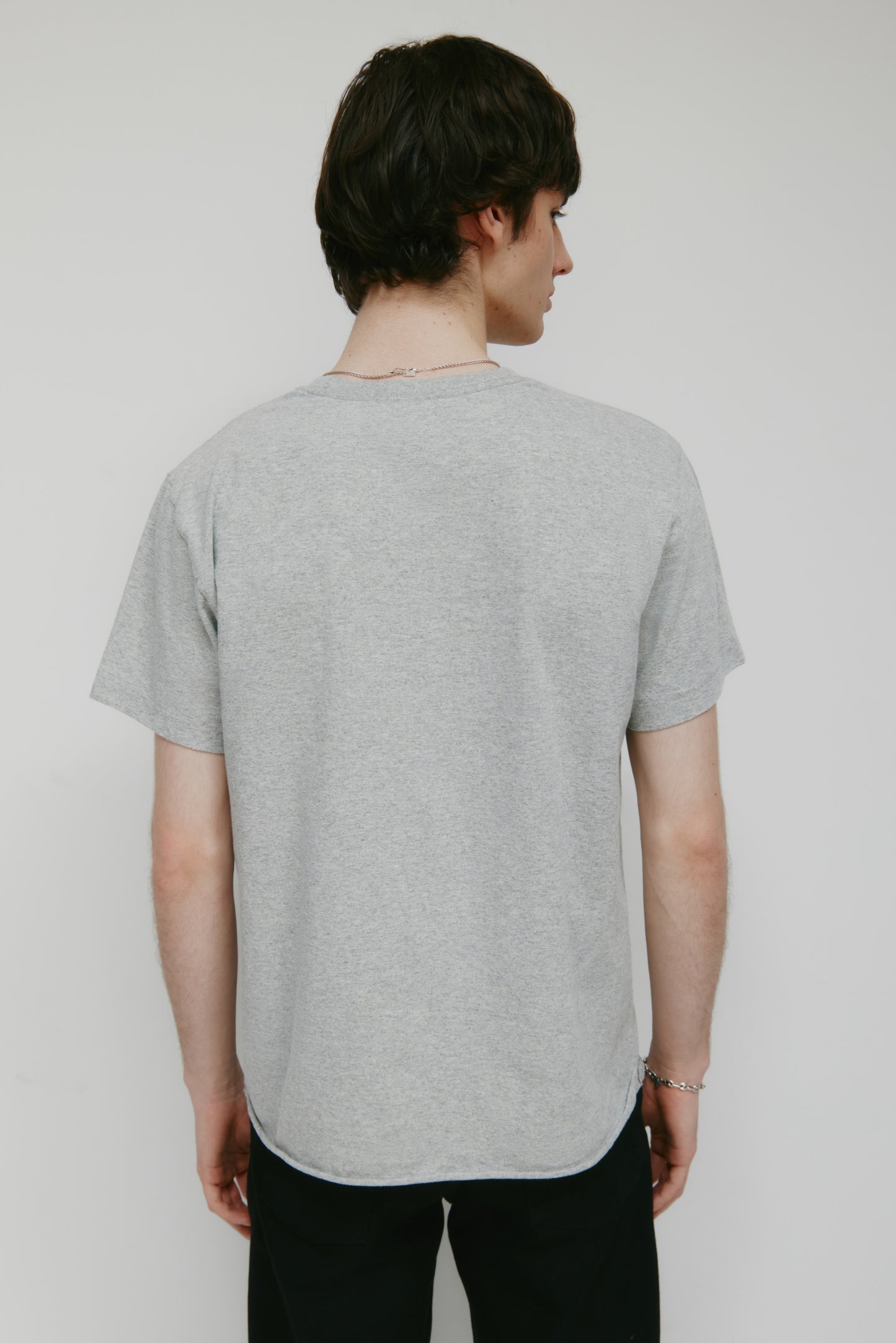 Men's Band Tee in Heather Grey