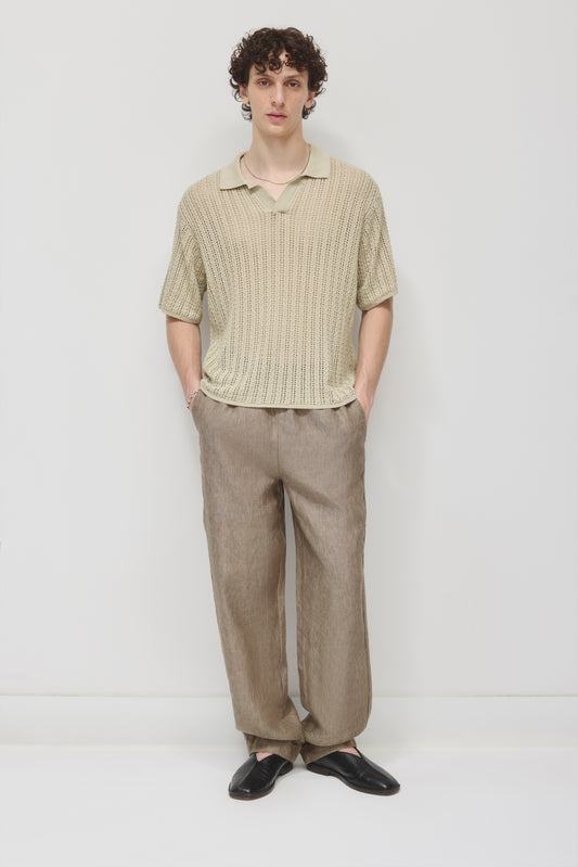 Men's Cairo Linen Pant in Taupe