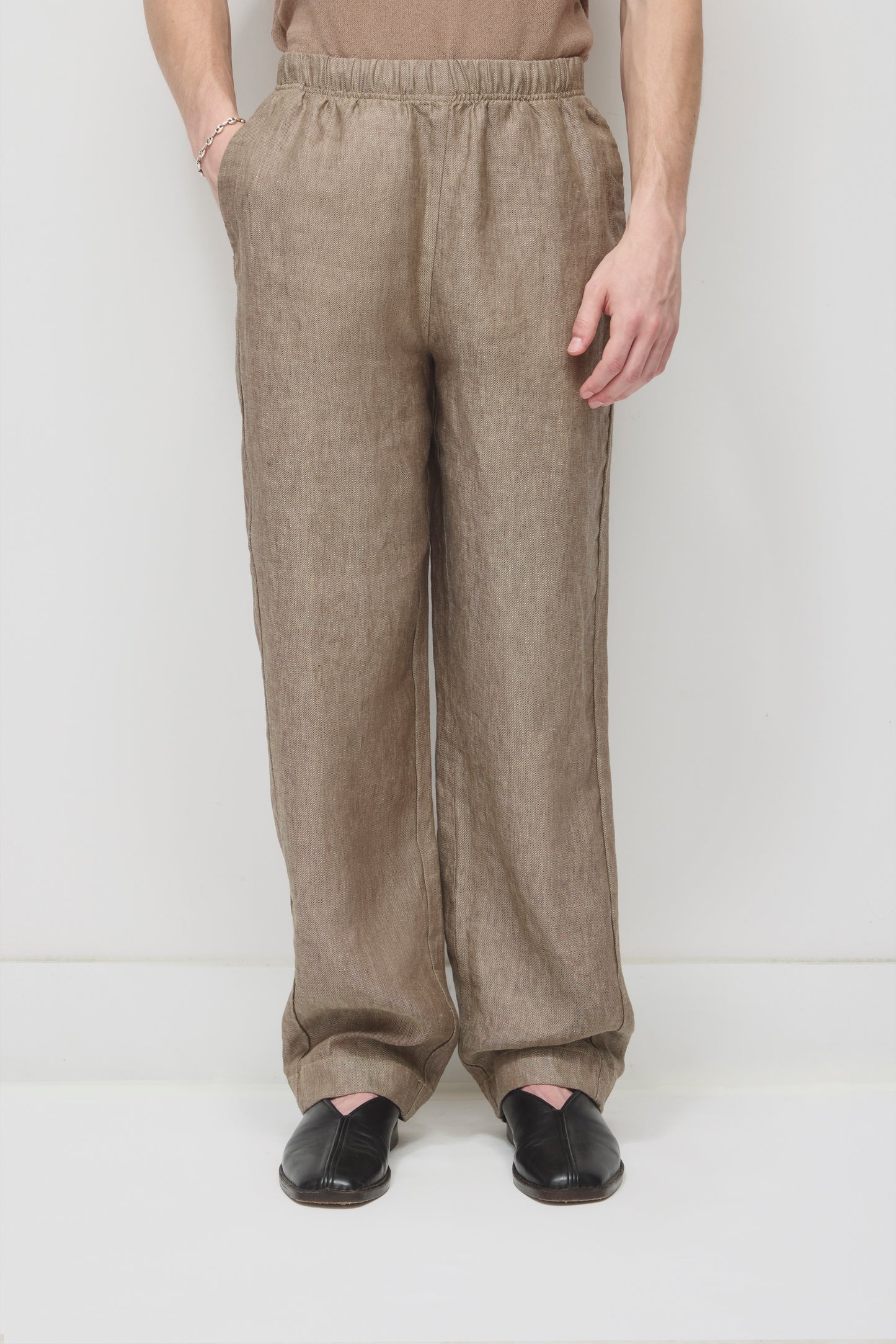 Men's Cairo Linen Pant in Taupe