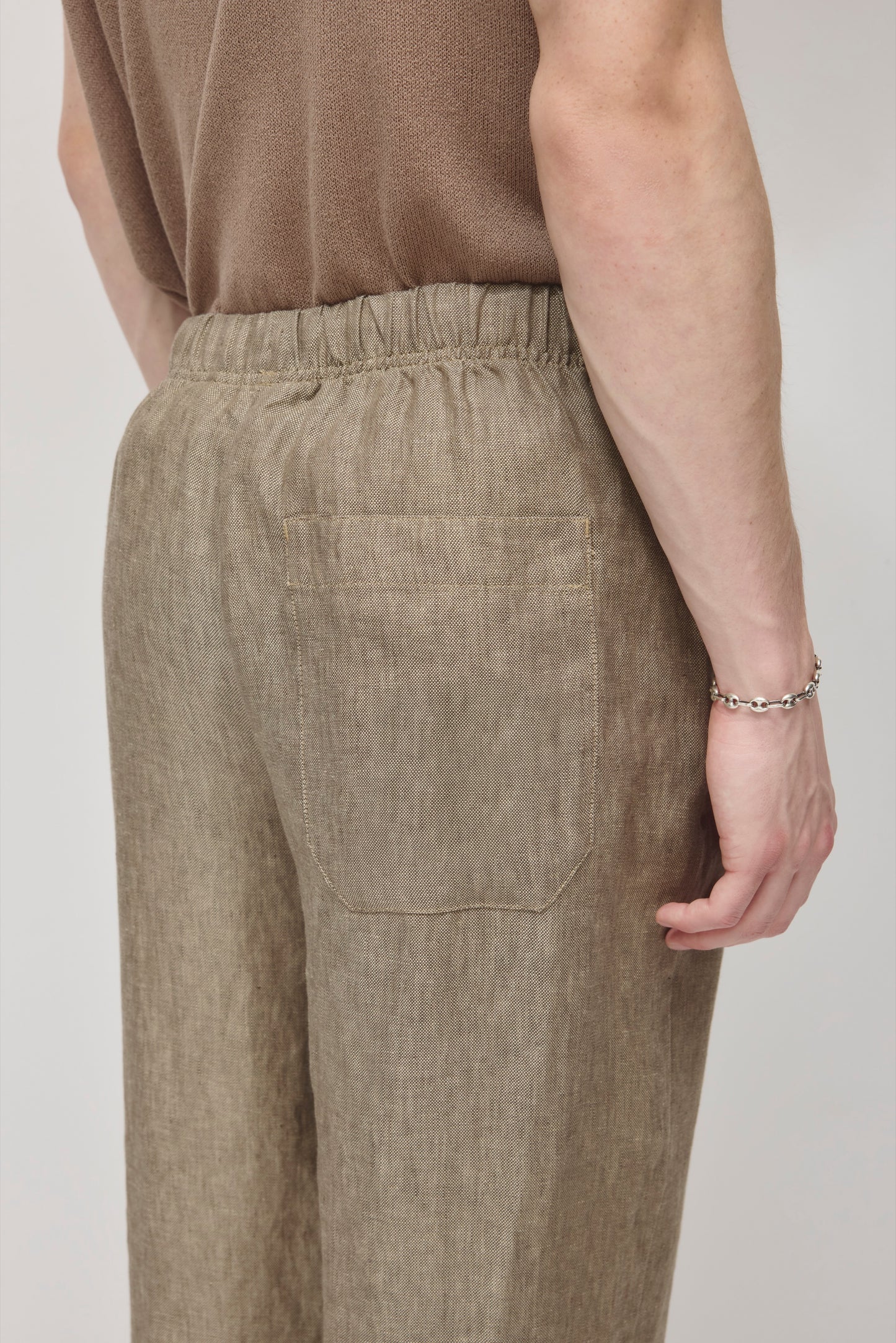 Men's Cairo Linen Pant in Taupe