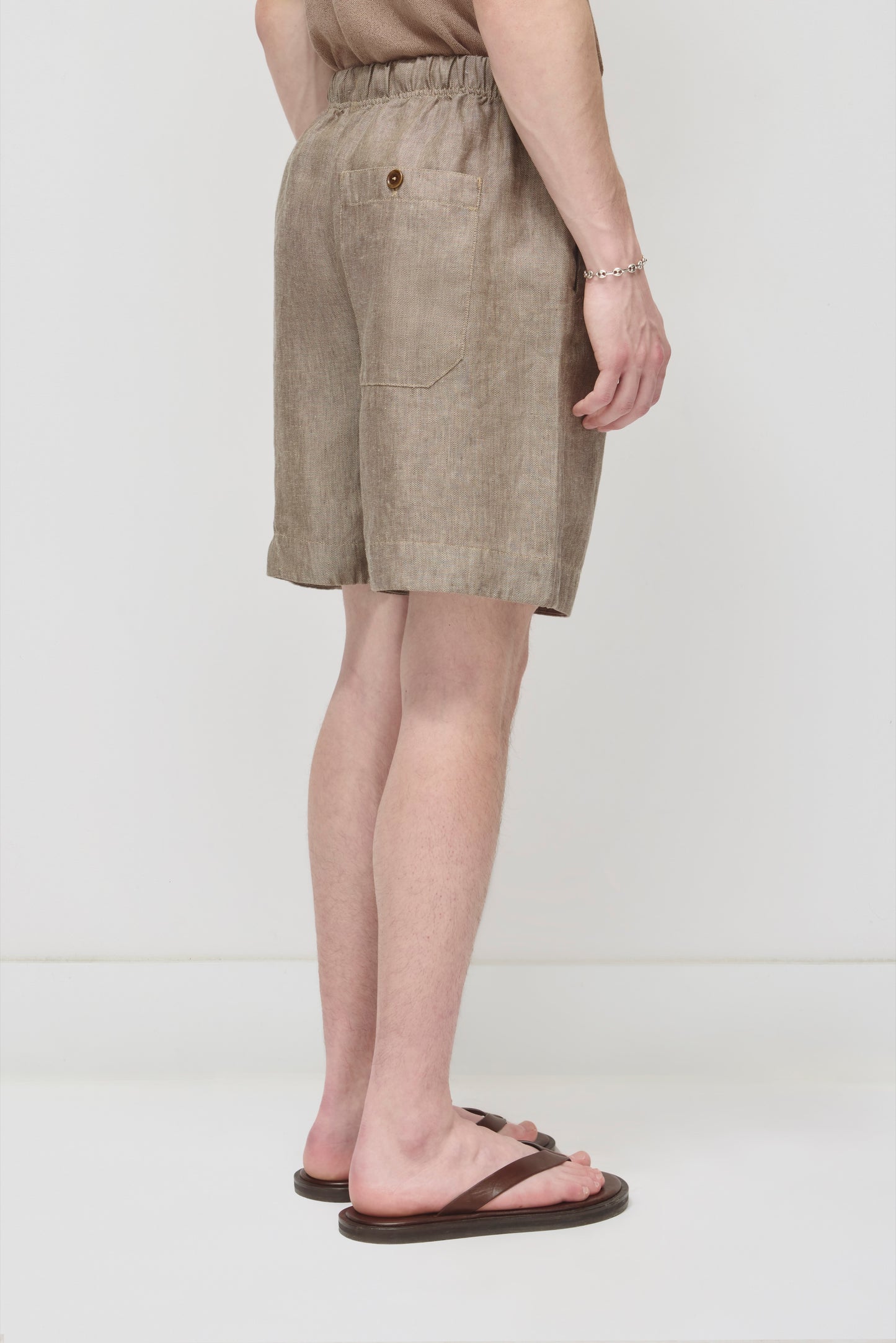 Men's Cairo Linen Short in Taupe