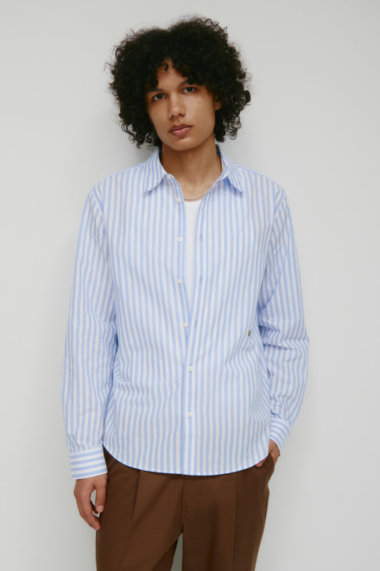 Men's Classic Stripe Shirt in Oxford Blue/White Stripe