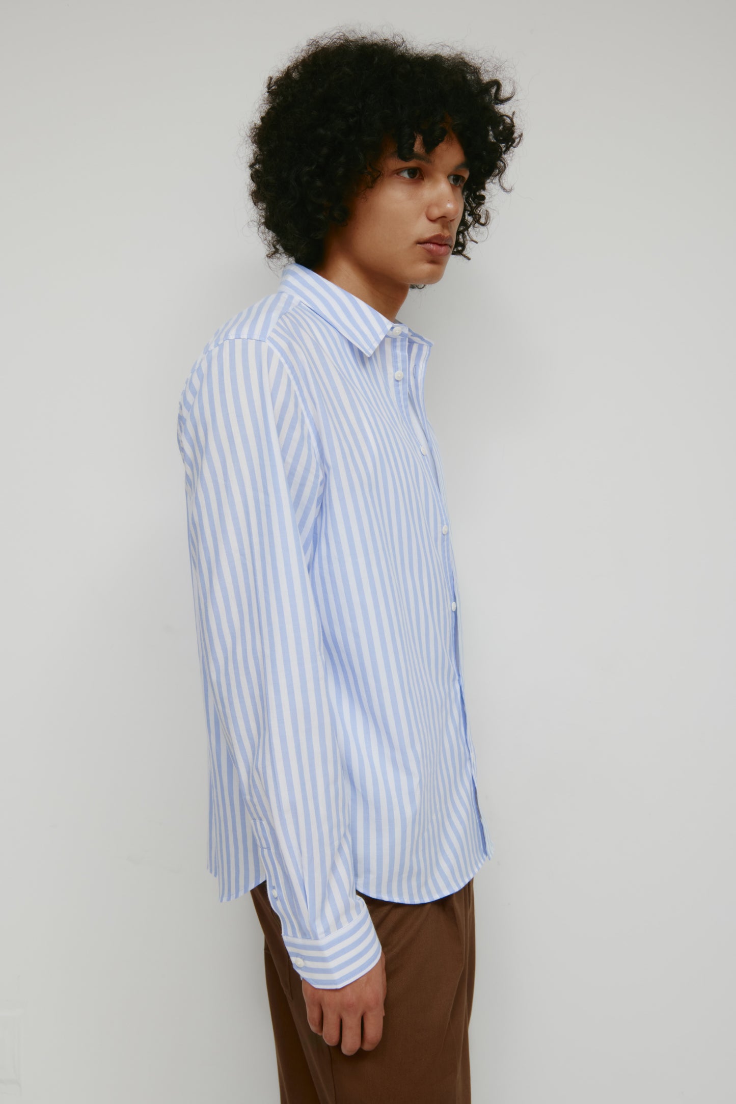 Men's Classic Stripe Shirt in Oxford Blue/White Stripe